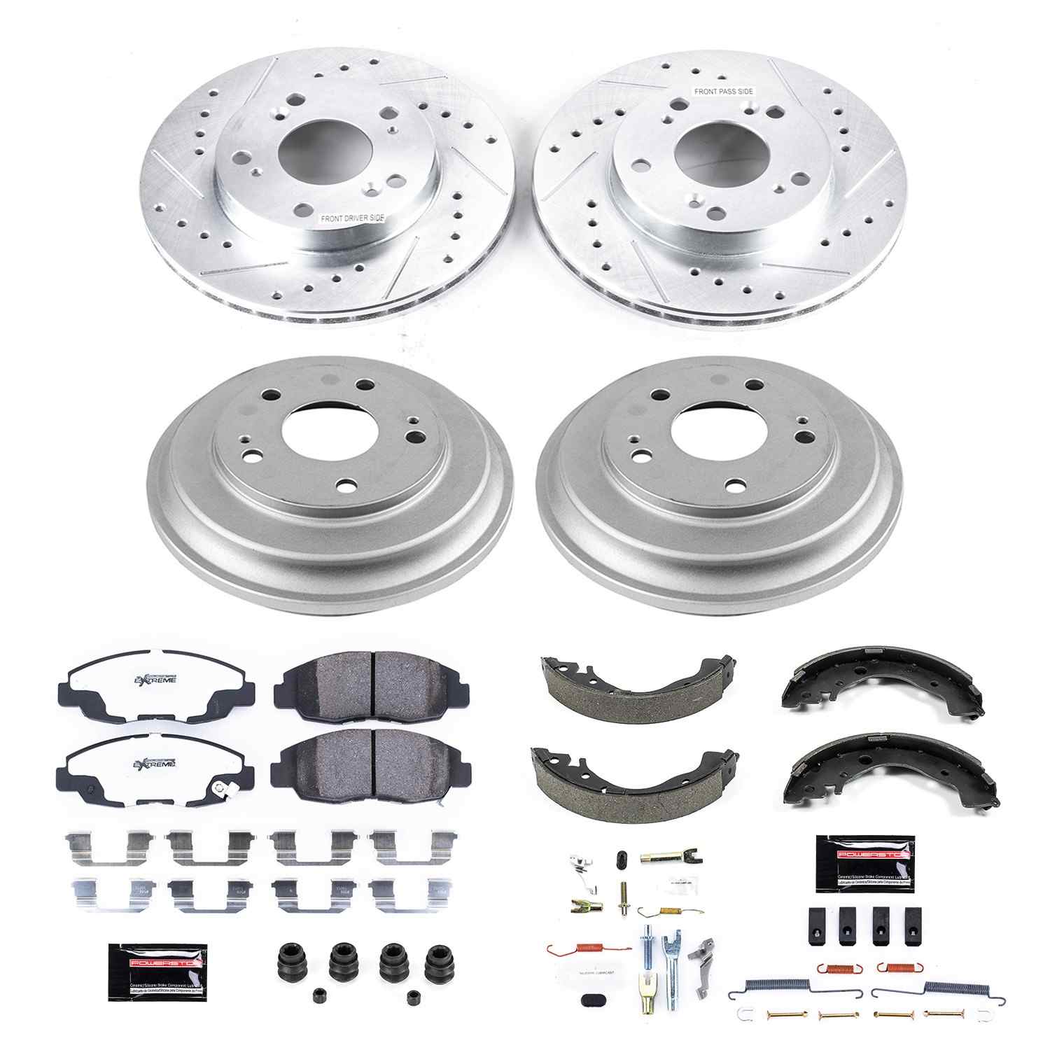 Power Stop 06-11 Honda Civic Front & Rear Z26 Street Warrior Brake Kit