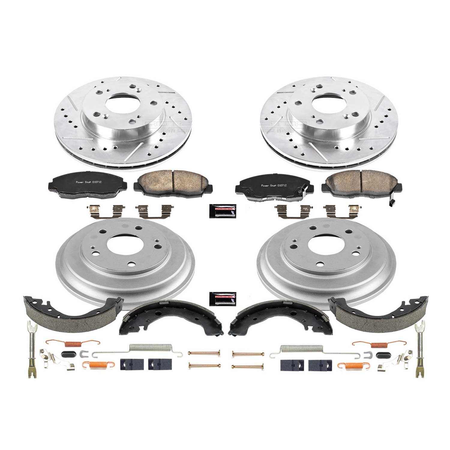Power Stop 06-11 Honda Civic Front & Rear Z23 Evolution Sport Brake Kit