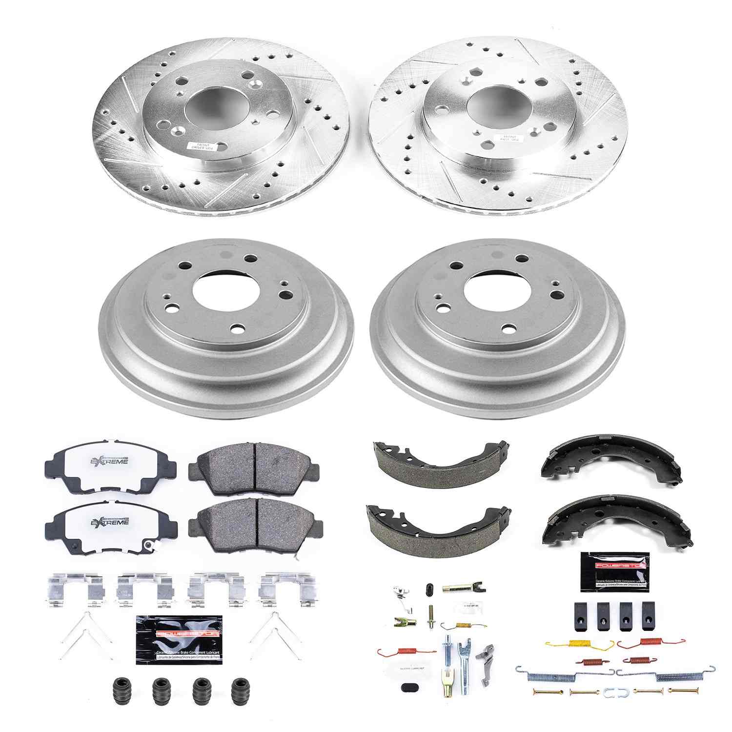 Power Stop 13-15 Honda Civic Front & Rear Z26 Street Warrior Brake Kit