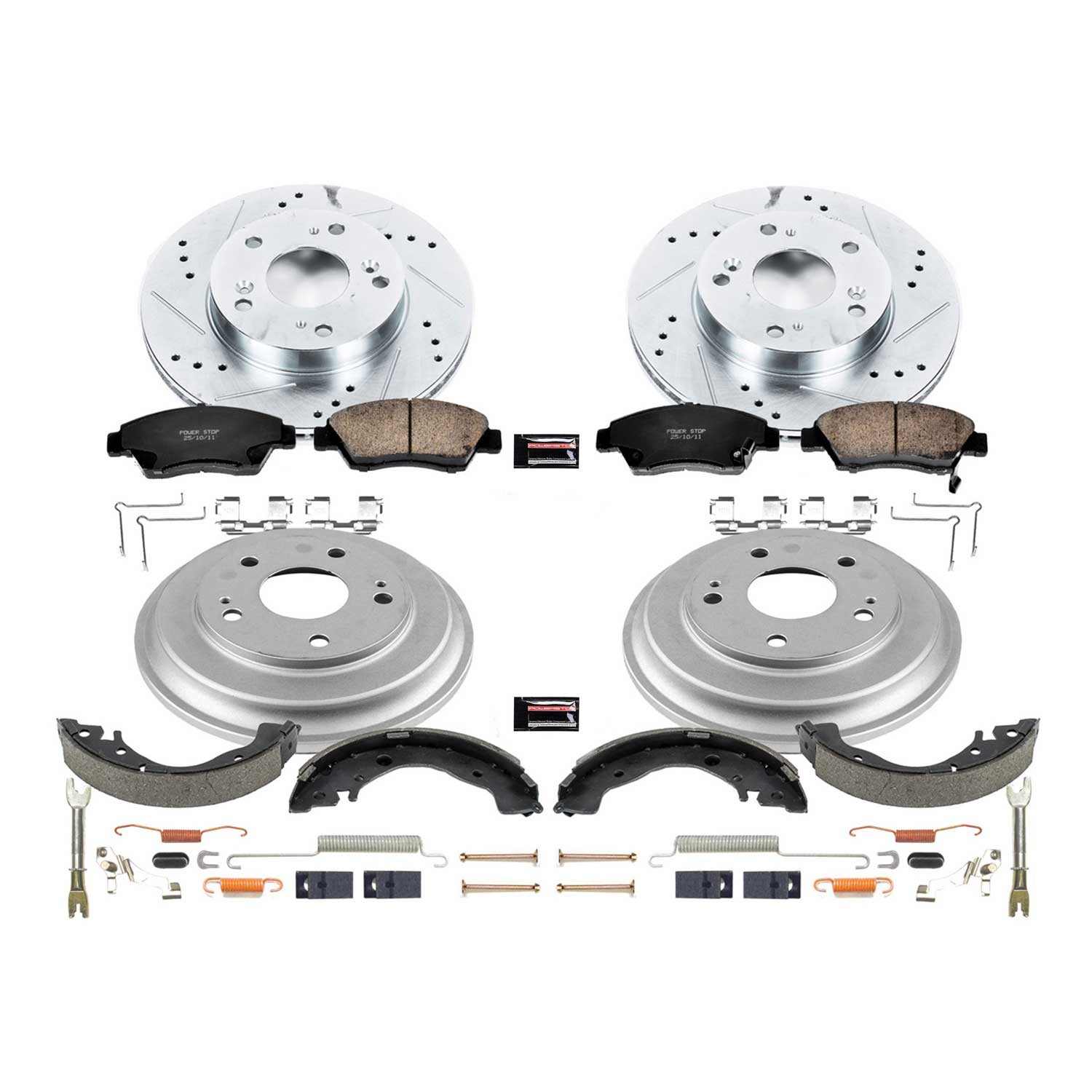 Power Stop 13-15 Honda Civic Front & Rear Z23 Evolution Sport Brake Kit