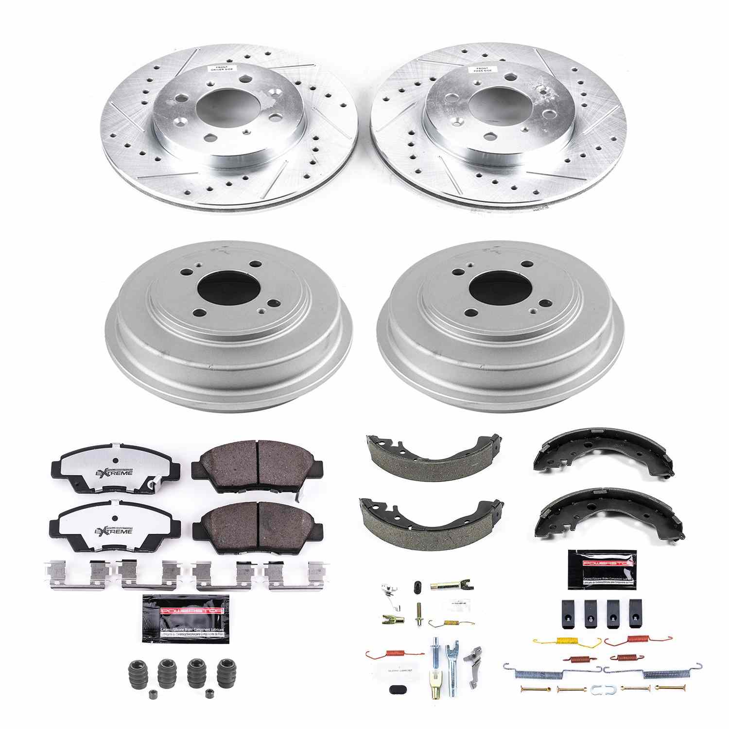 Power Stop 09-12 Honda Fit Front & Rear Z26 Street Warrior Brake Kit