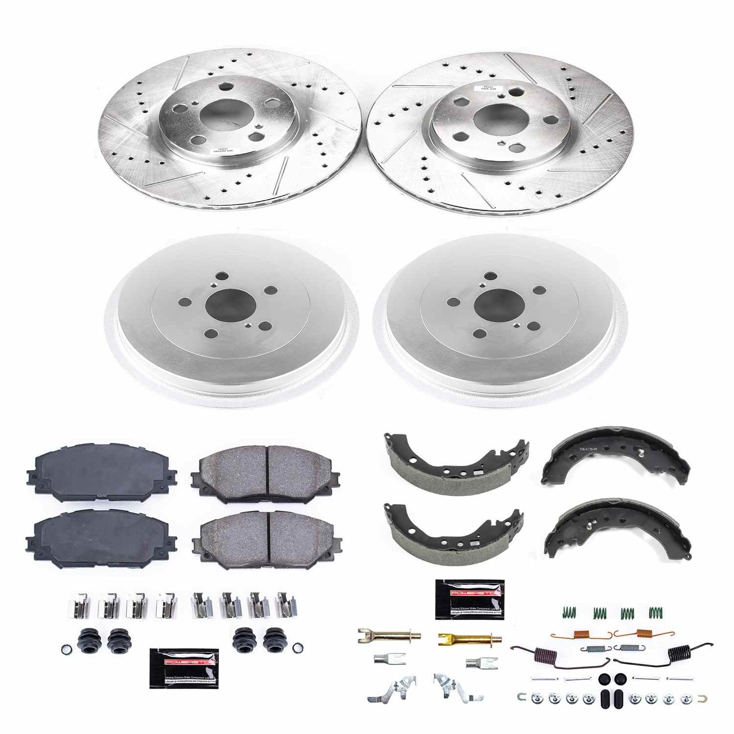 Power Stop 09-19 Toyota Corolla Front & Rear Z23 Evolution Sport Brake Kit