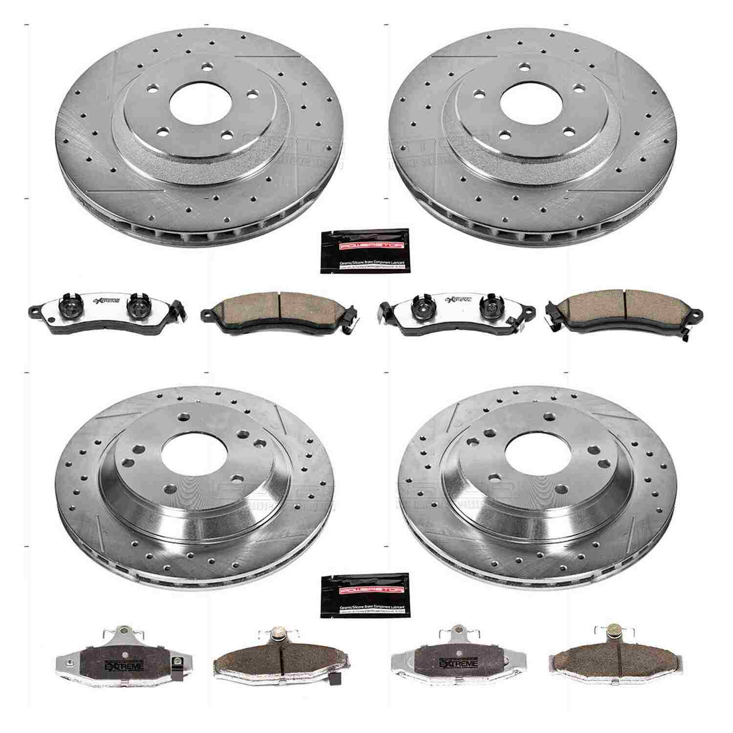Power Stop 88-96 Chevrolet Corvette Front & Rear Z26 Street Warrior Brake Kit