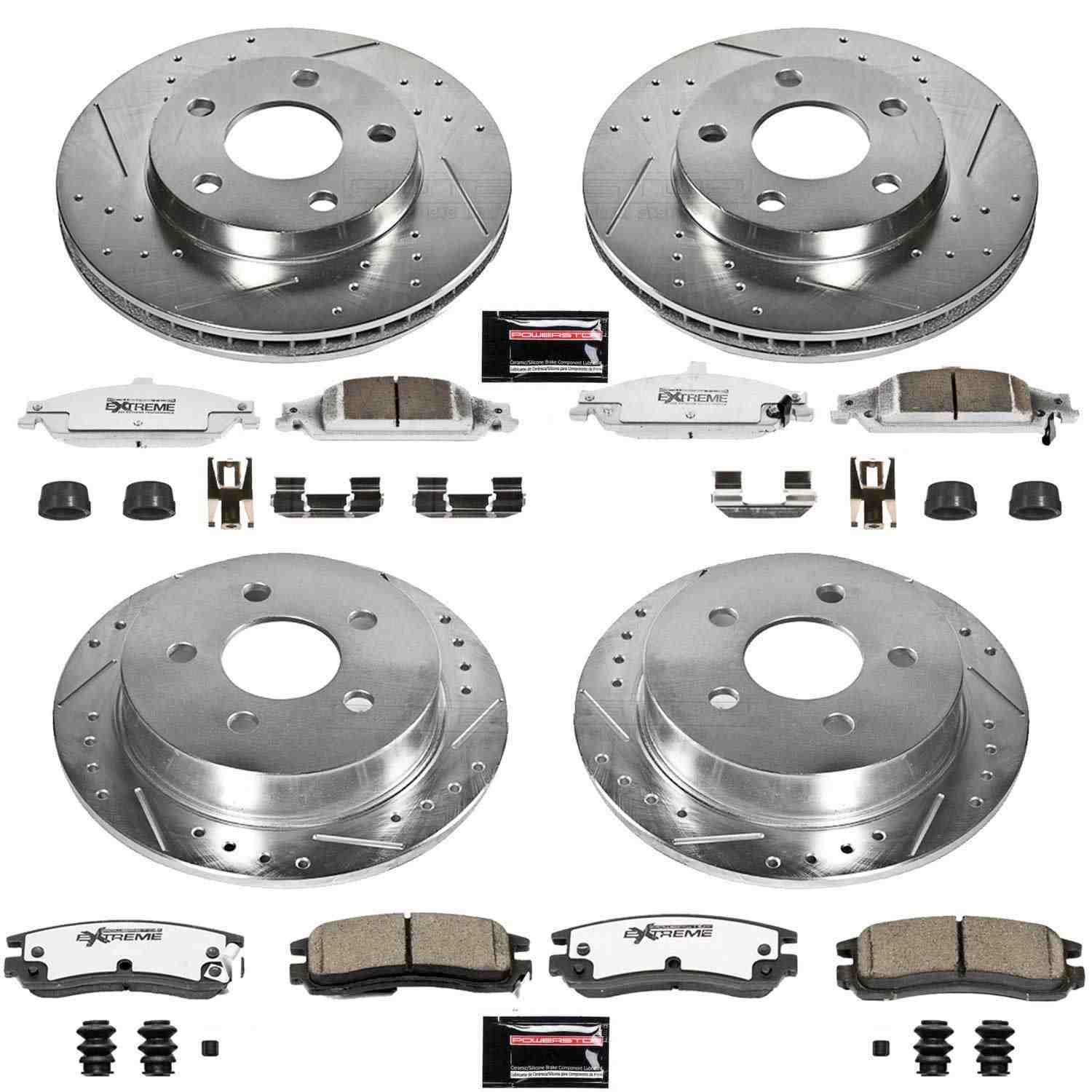 Power Stop 99-04 Oldsmobile Alero Front & Rear Z26 Street Warrior Brake Kit