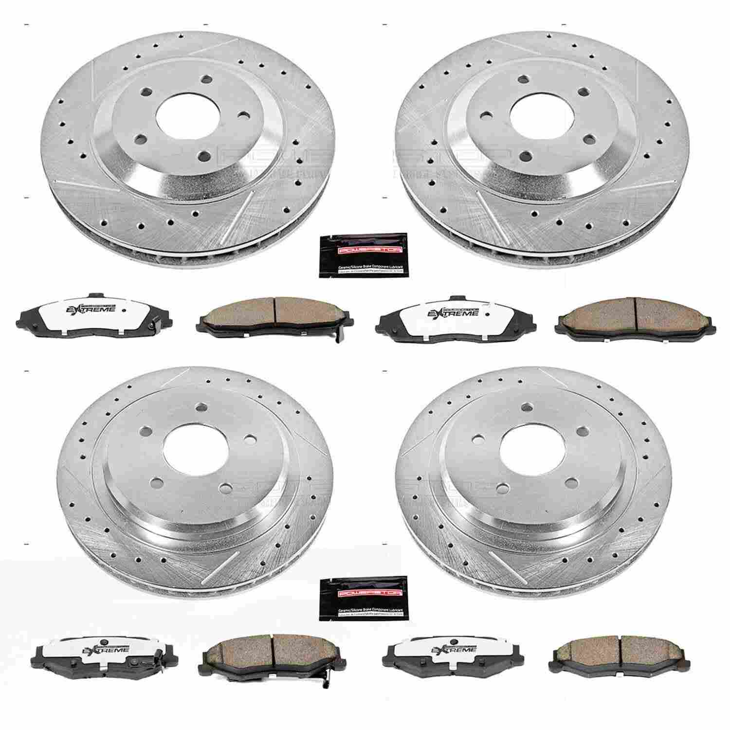 Power Stop 2004 Cadillac XLR Front & Rear Z26 Street Warrior Brake Kit