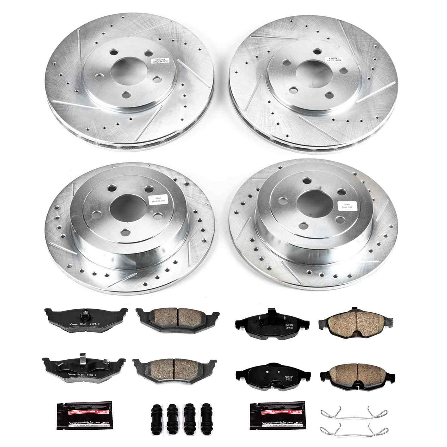 Power Stop 01-06 Chrysler Sebring Front & Rear Z23 Evolution Sport Brake Kit
