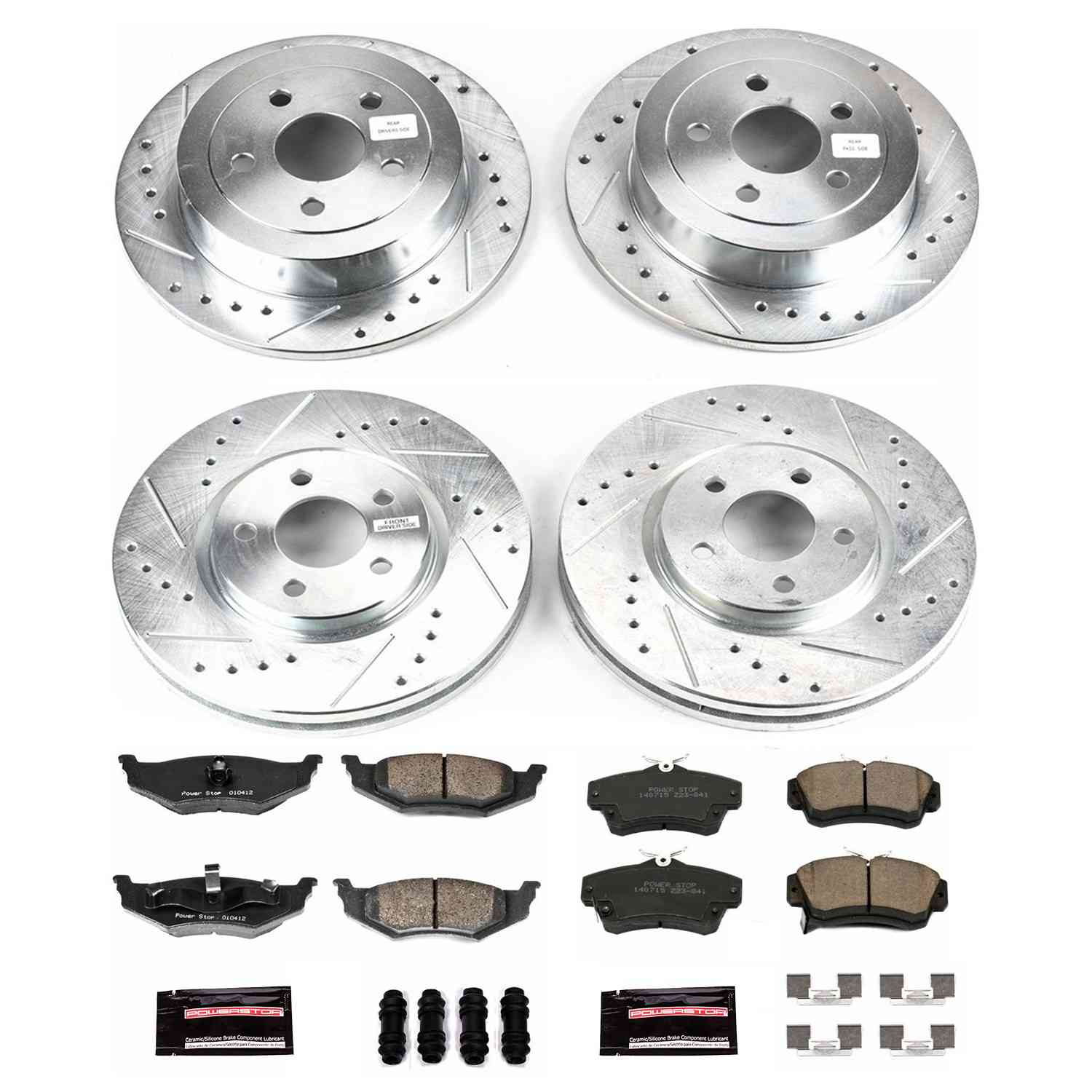 Power Stop 04-05 Chrysler PT Cruiser Front & Rear Z23 Evolution Sport Brake Kit