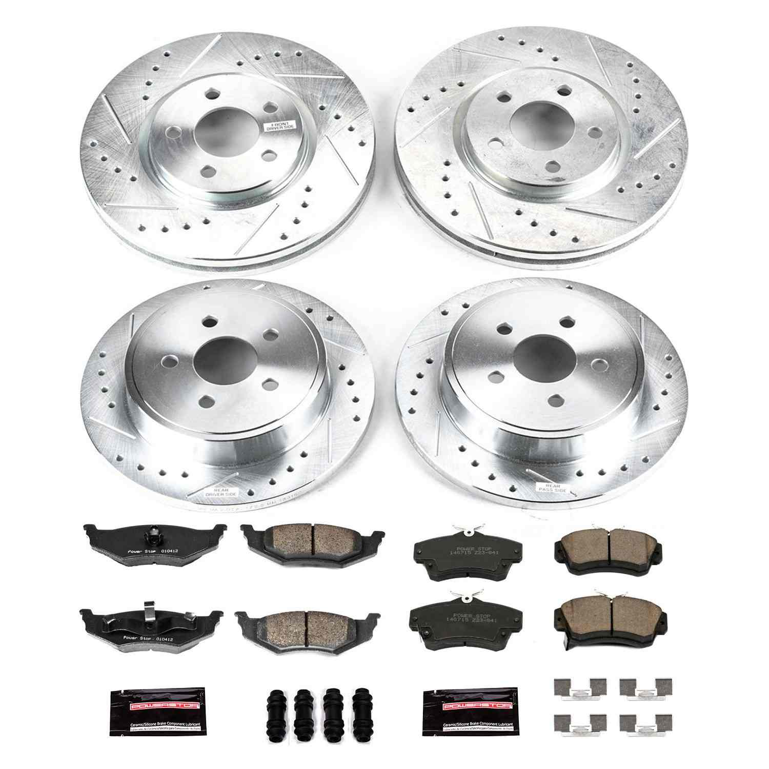 Power Stop 03-09 Chrysler PT Cruiser Front & Rear Z23 Evolution Sport Brake Kit