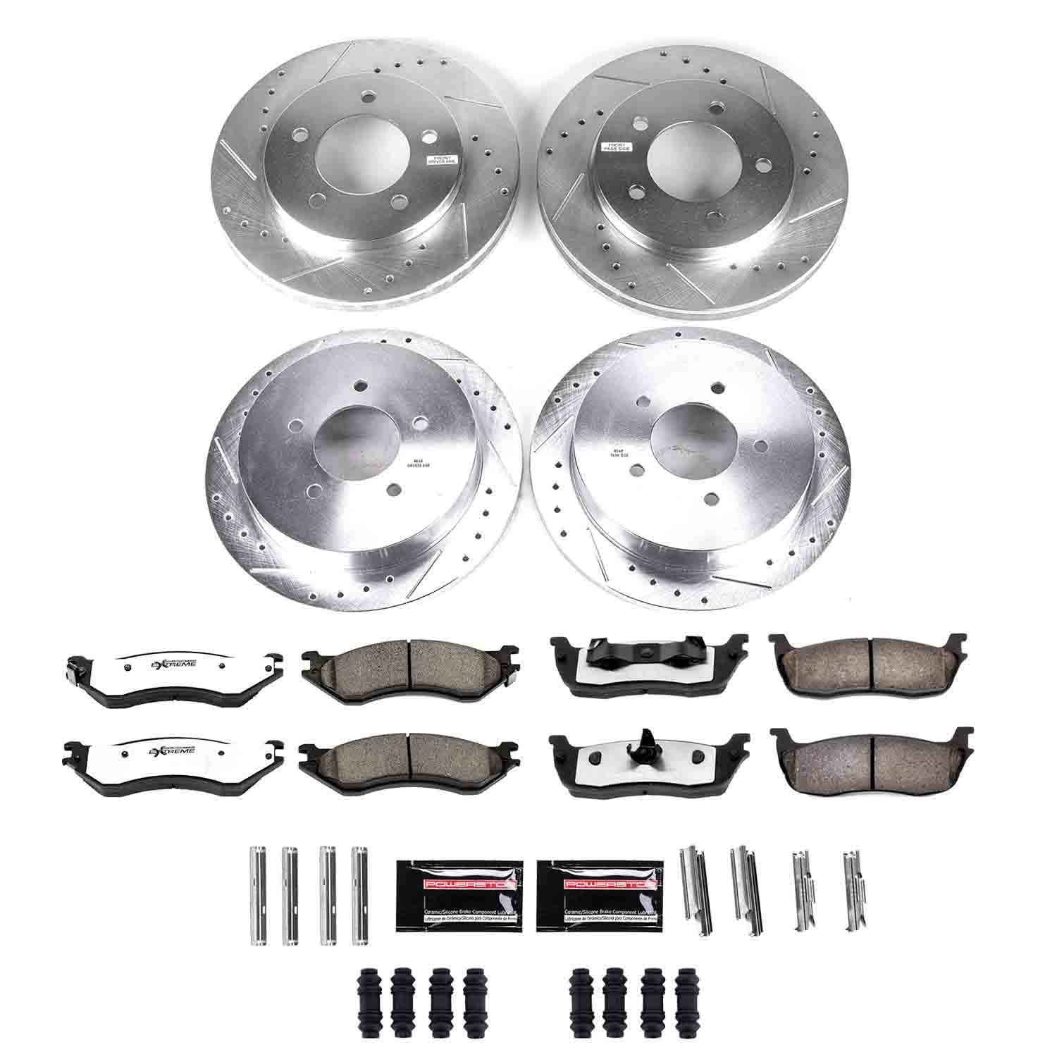 Power Stop 97-00 Ford Expedition Front & Rear Z36 Truck & Tow Brake Kit