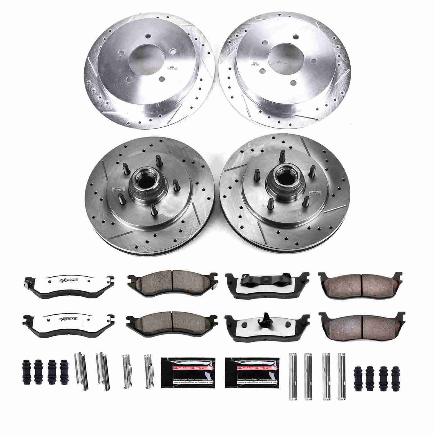 Power Stop 97-00 Ford Expedition Front & Rear Z36 Truck & Tow Brake Kit