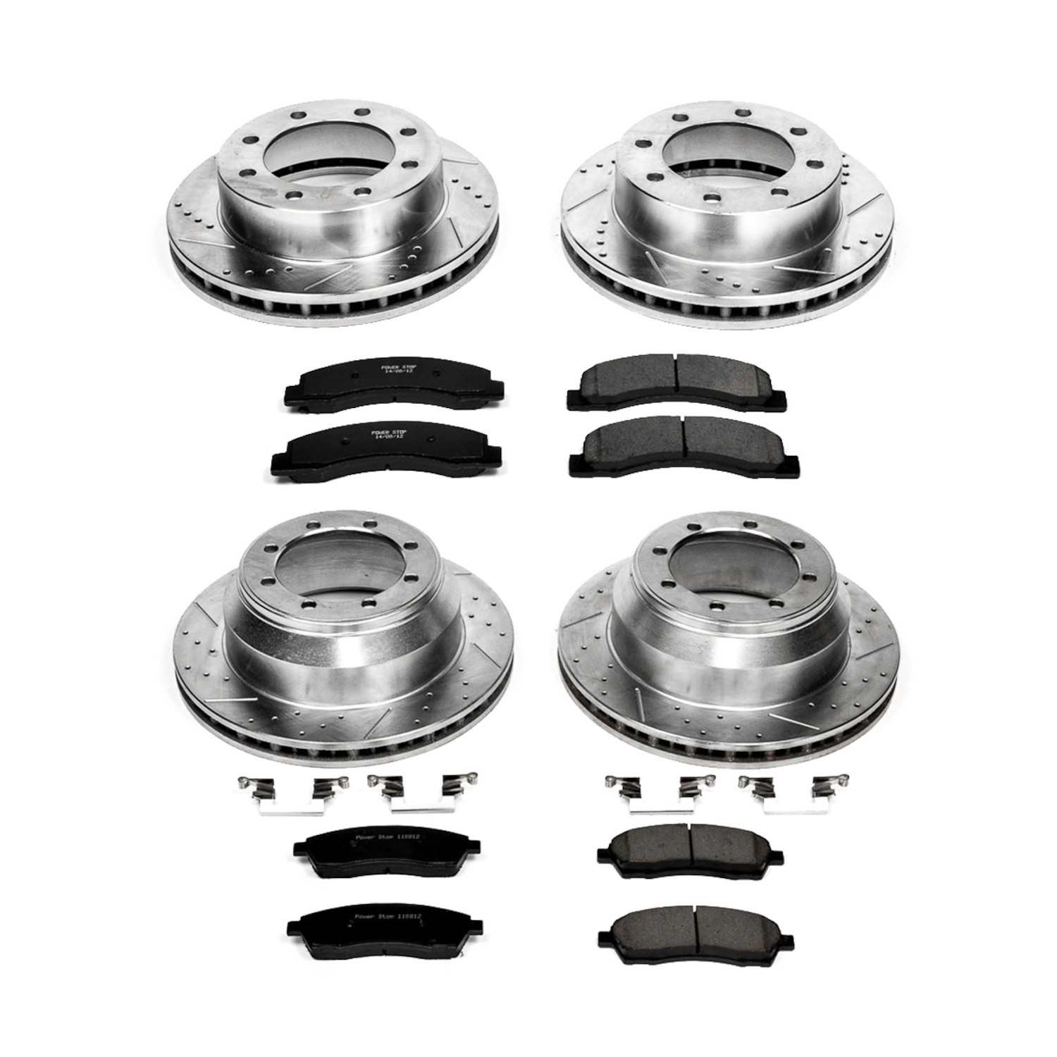 Power Stop 1999 Ford F-350 Super Duty Front & Rear Z23 Evolution Sport Brake Kit