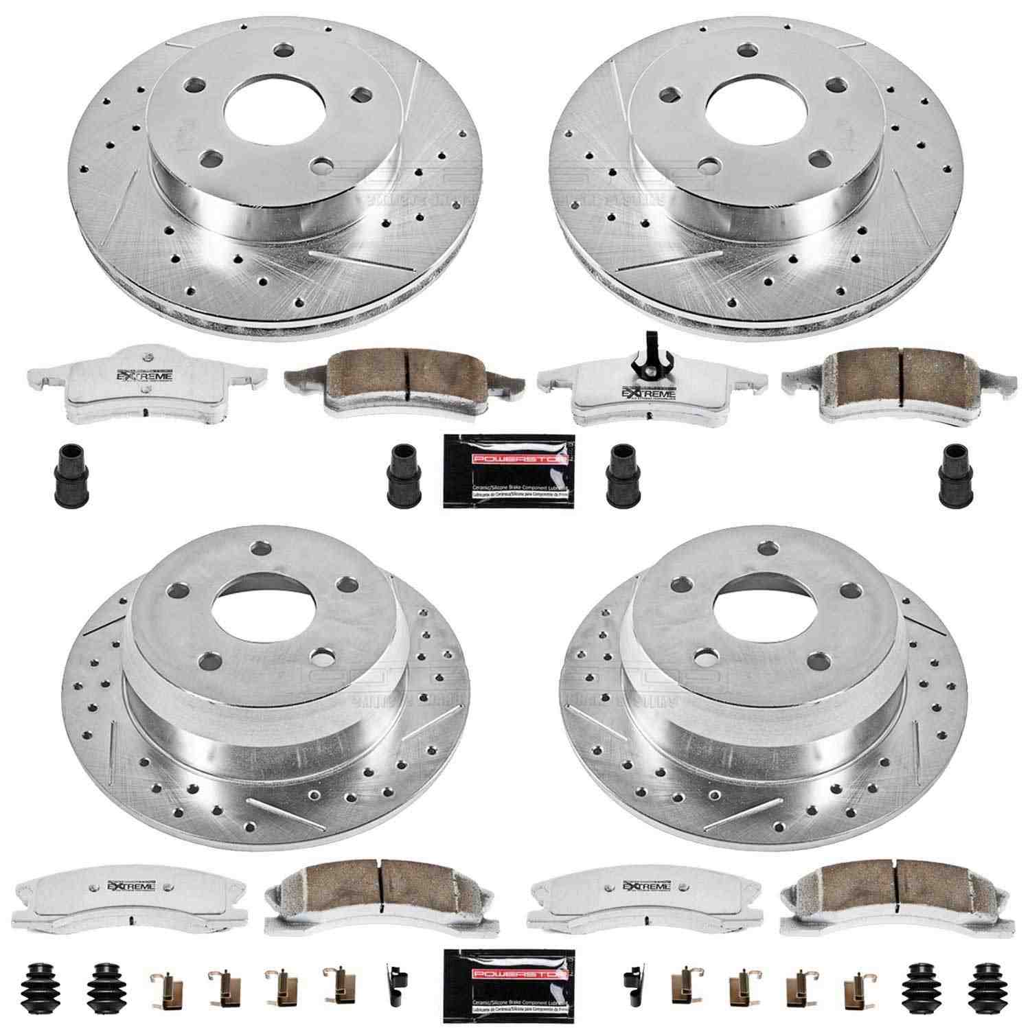 Power Stop 99-02 Jeep Grand Cherokee Front & Rear Z26 Street Warrior Brake Kit