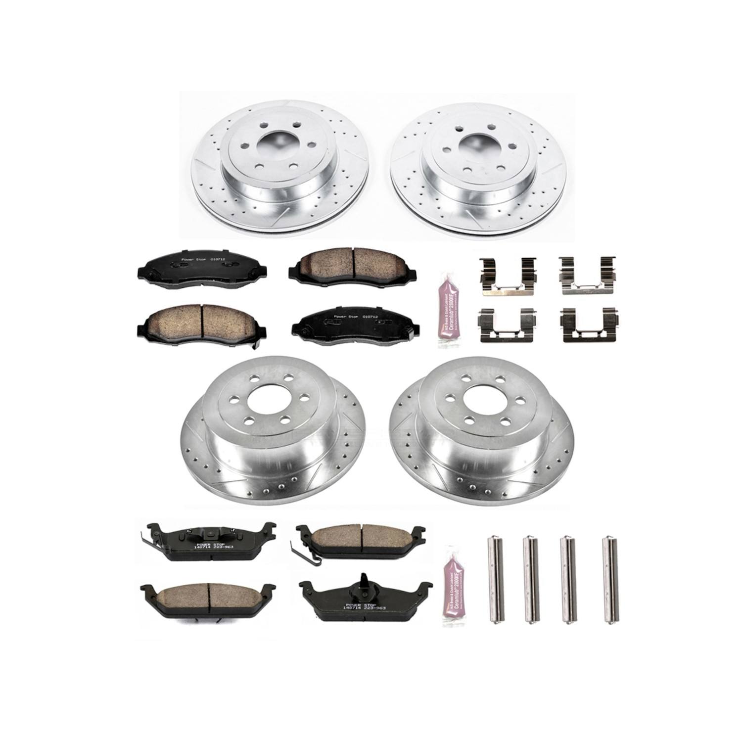 Power Stop 03-04 Dodge Dakota Front & Rear Z23 Evolution Sport Brake Kit