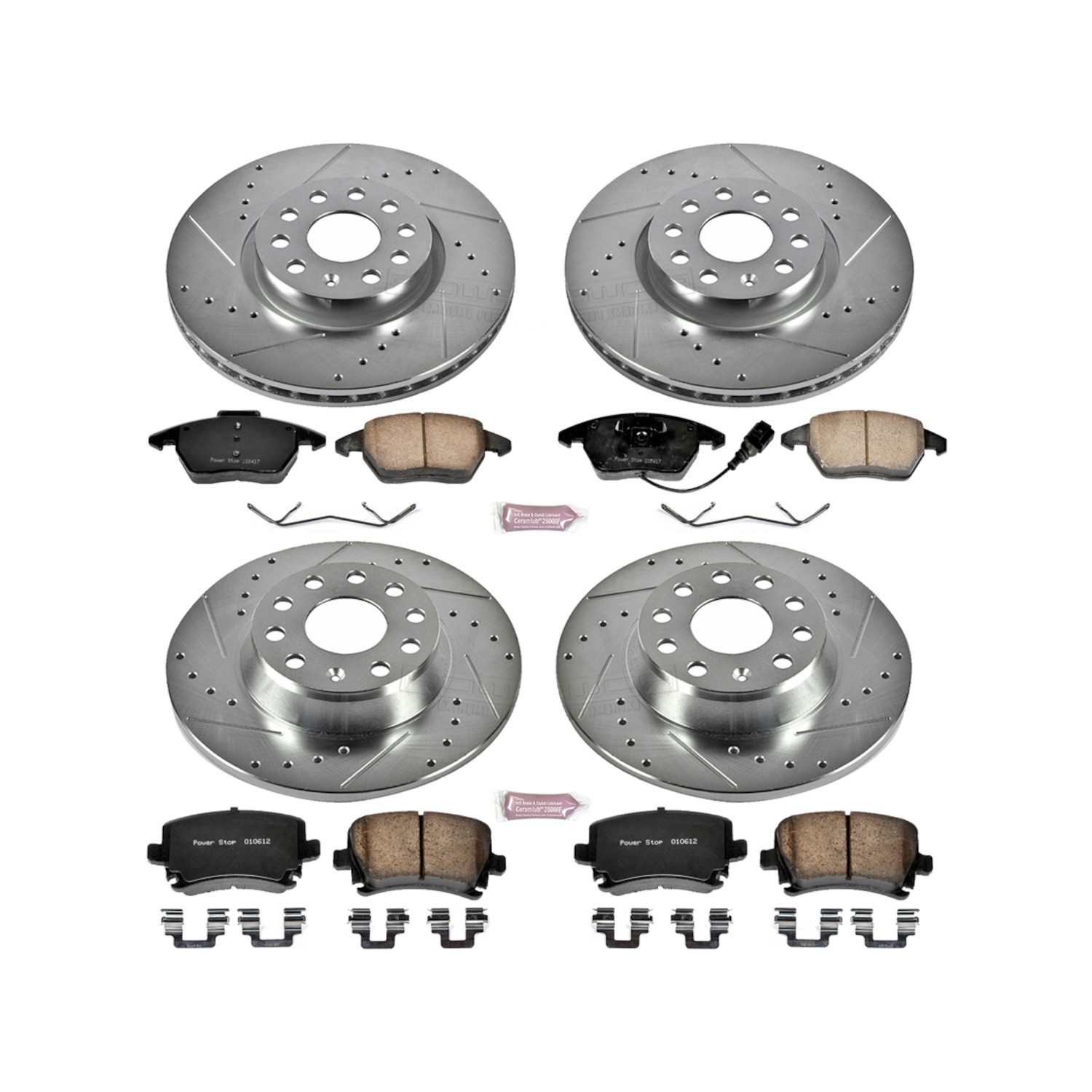 Power Stop 06-09 Audi A3 Front & Rear Z23 Evolution Sport Brake Kit