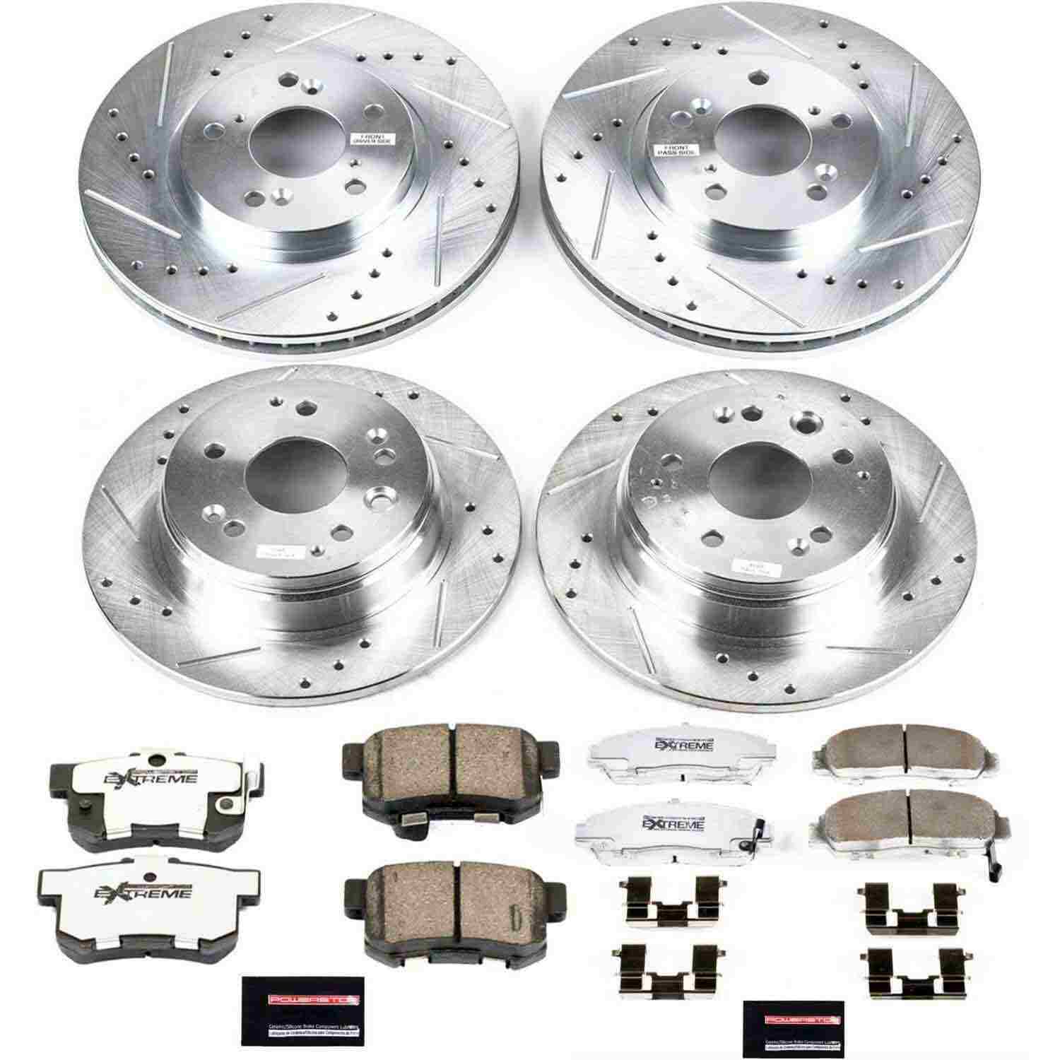 Power Stop 99-03 Acura TL Front & Rear Z26 Street Warrior Brake Kit