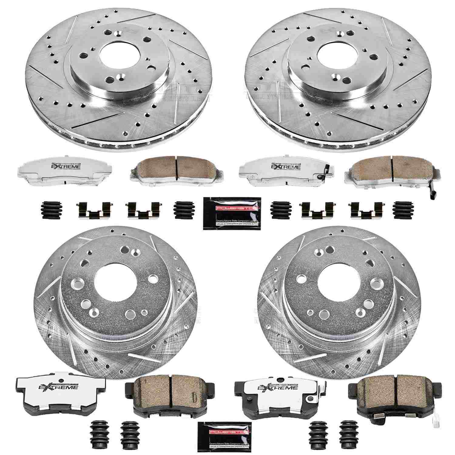 Power Stop 01-03 Acura CL Front & Rear Z26 Street Warrior Brake Kit