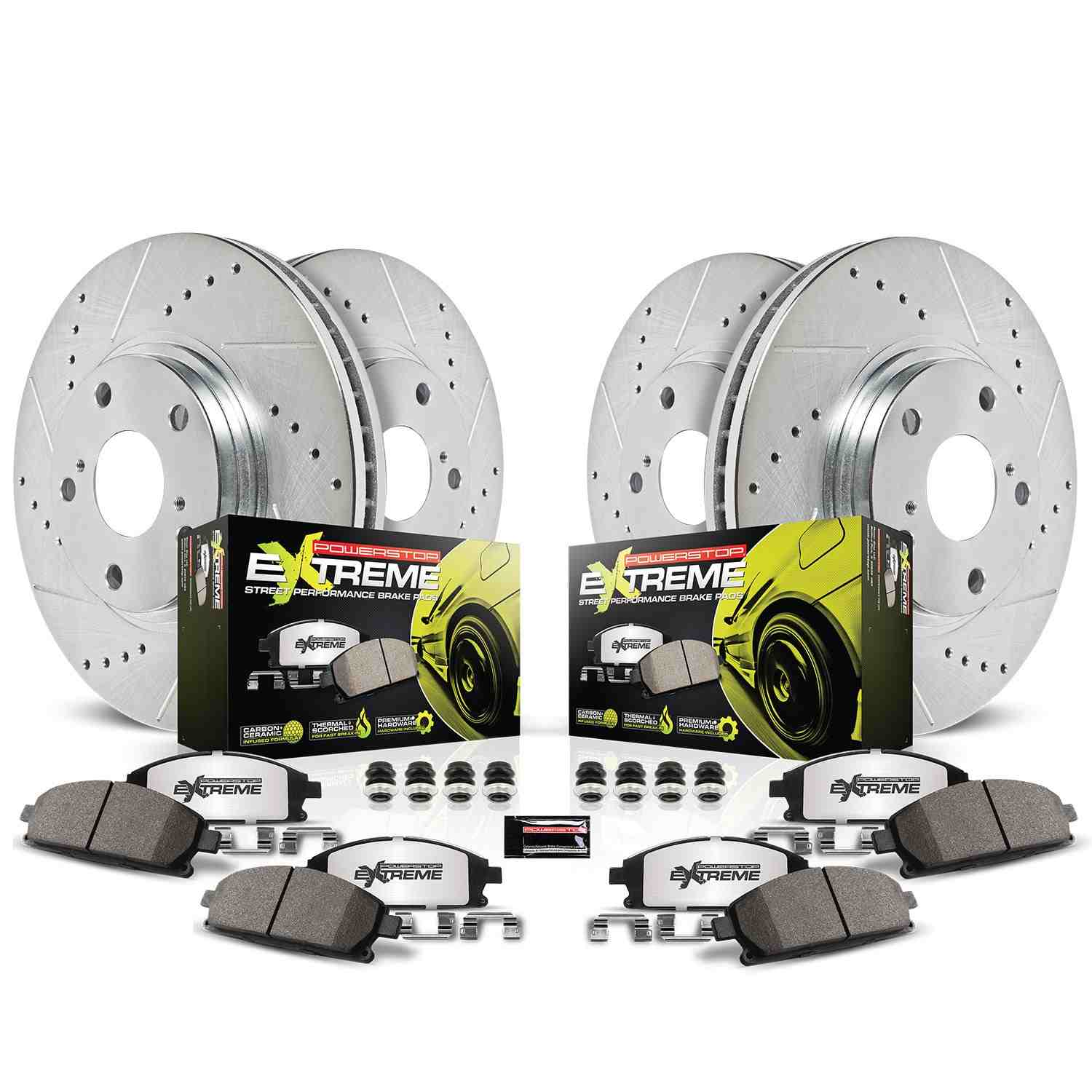 Power Stop 04-08 Acura TSX Front & Rear Z26 Street Warrior Brake Kit