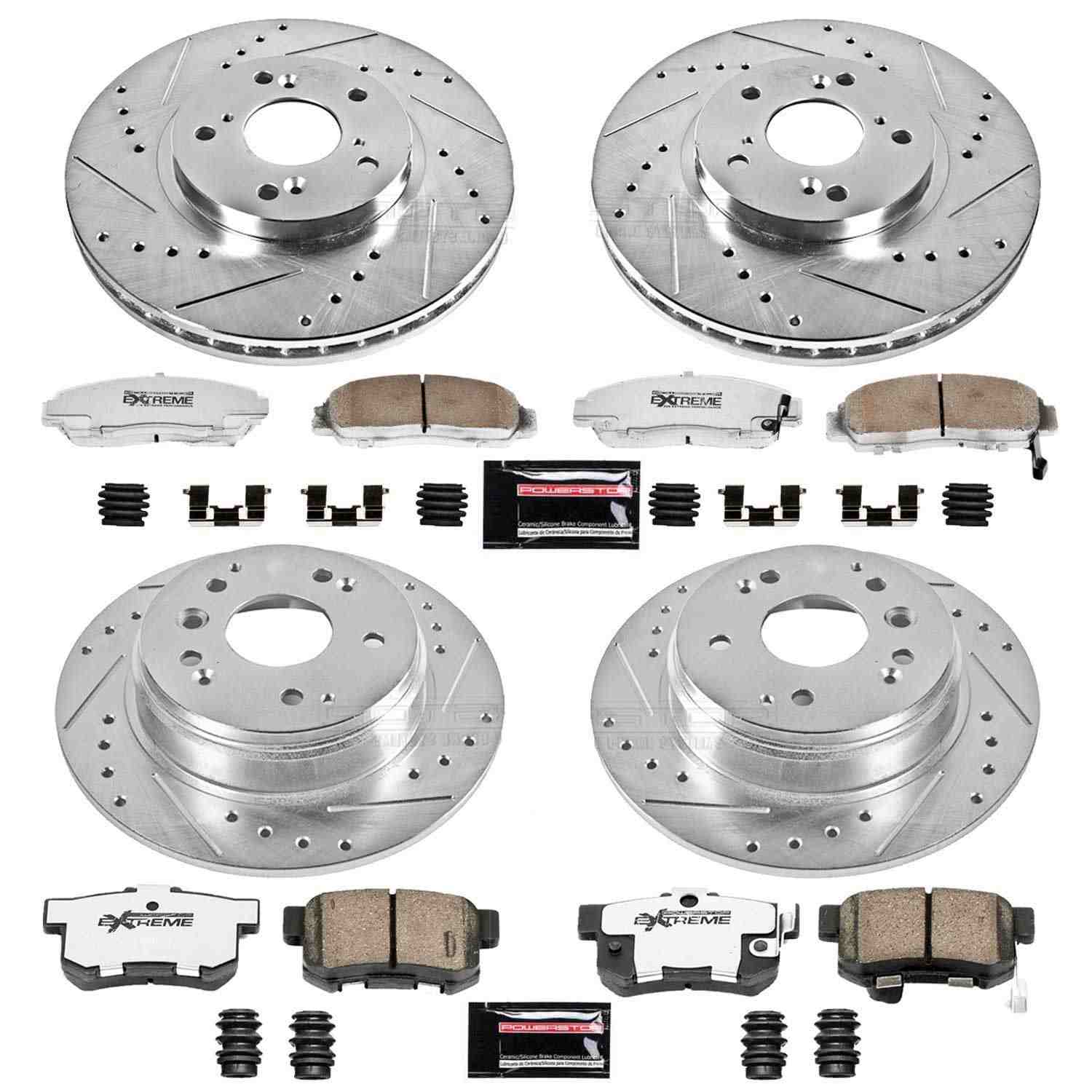 Power Stop 04-08 Acura TL Front & Rear Z26 Street Warrior Brake Kit