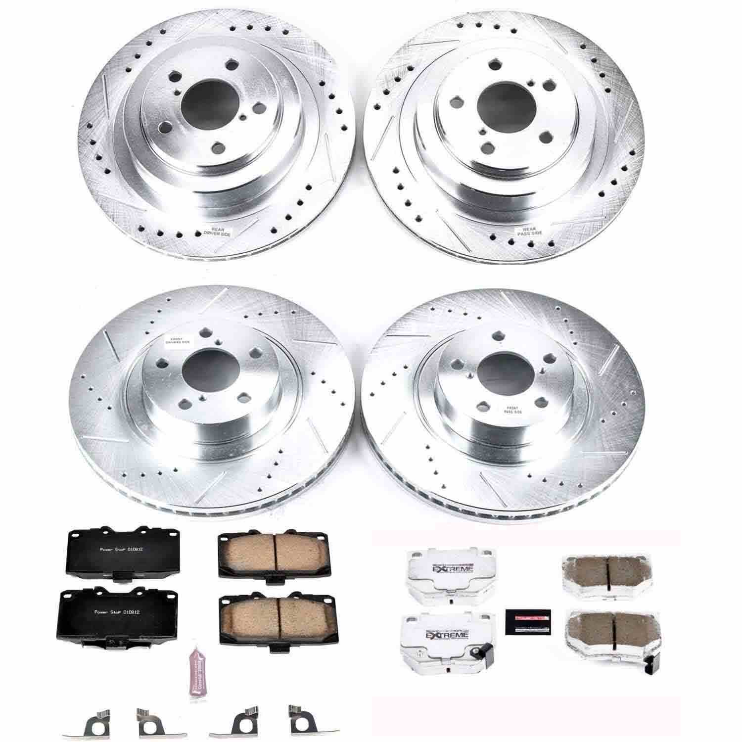 Power Stop 06-07 Subaru Impreza Front & Rear Z26 Street Warrior Brake Kit