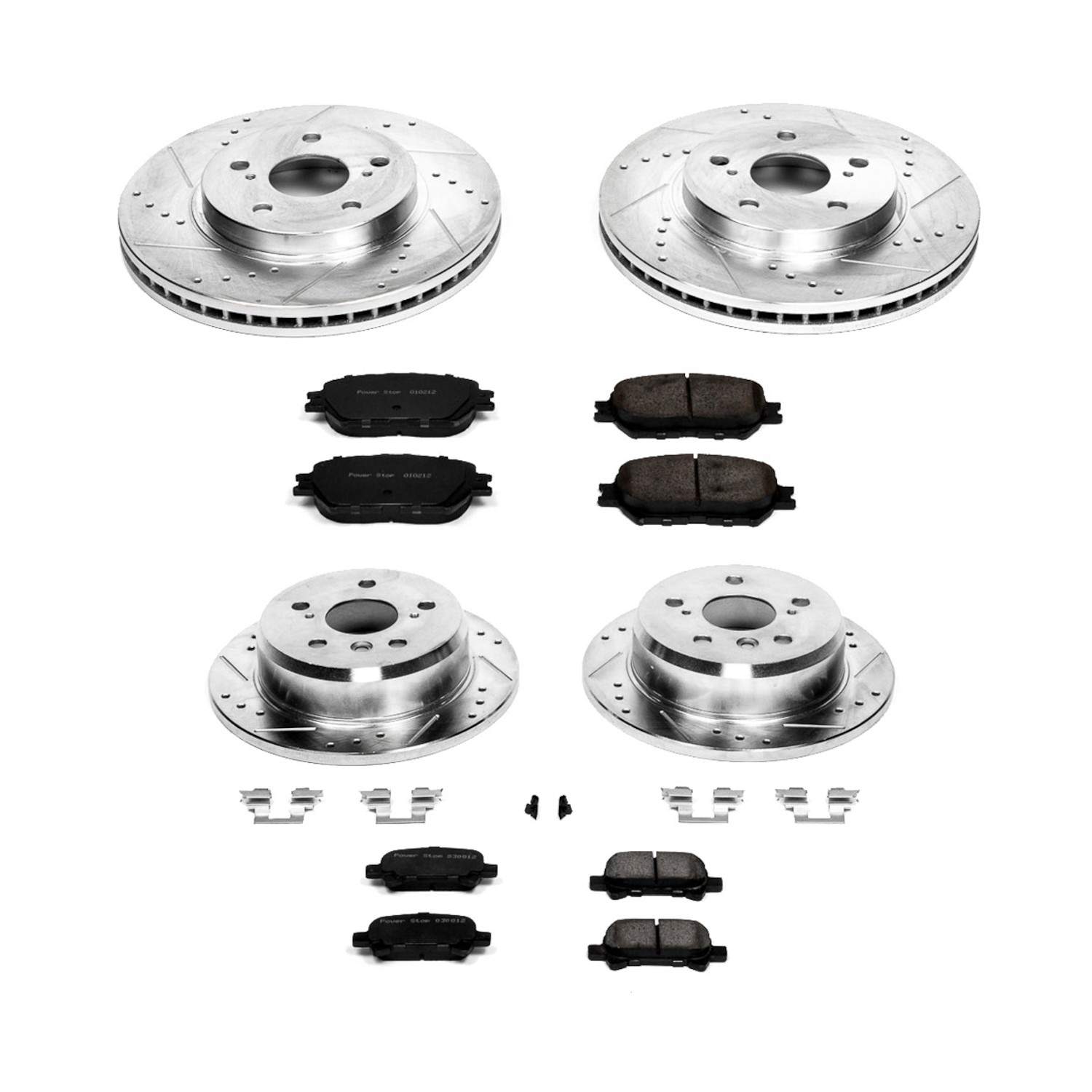 Power Stop 2002 Toyota Camry Front & Rear Z23 Evolution Sport Brake Kit