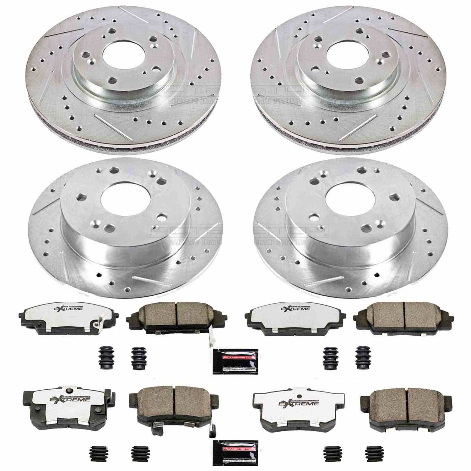 Power Stop 02-06 Acura RSX Front & Rear Z26 Street Warrior Brake Kit
