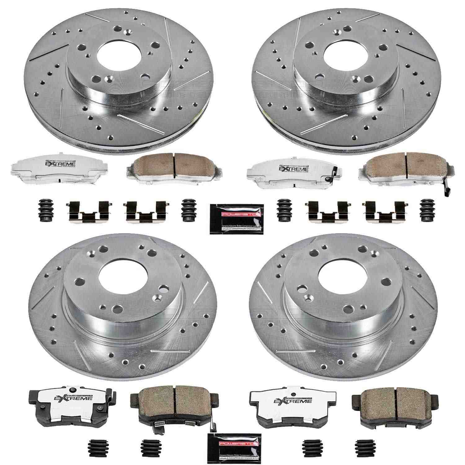Power Stop 03-07 Honda Accord Front & Rear Z26 Street Warrior Brake Kit