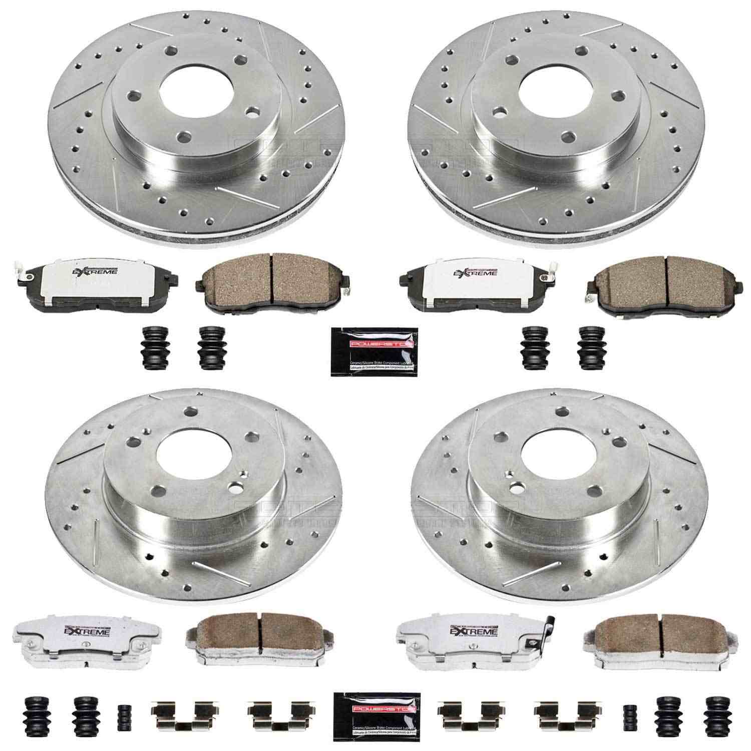 Power Stop 2001 Nissan Maxima Front & Rear Z26 Street Warrior Brake Kit