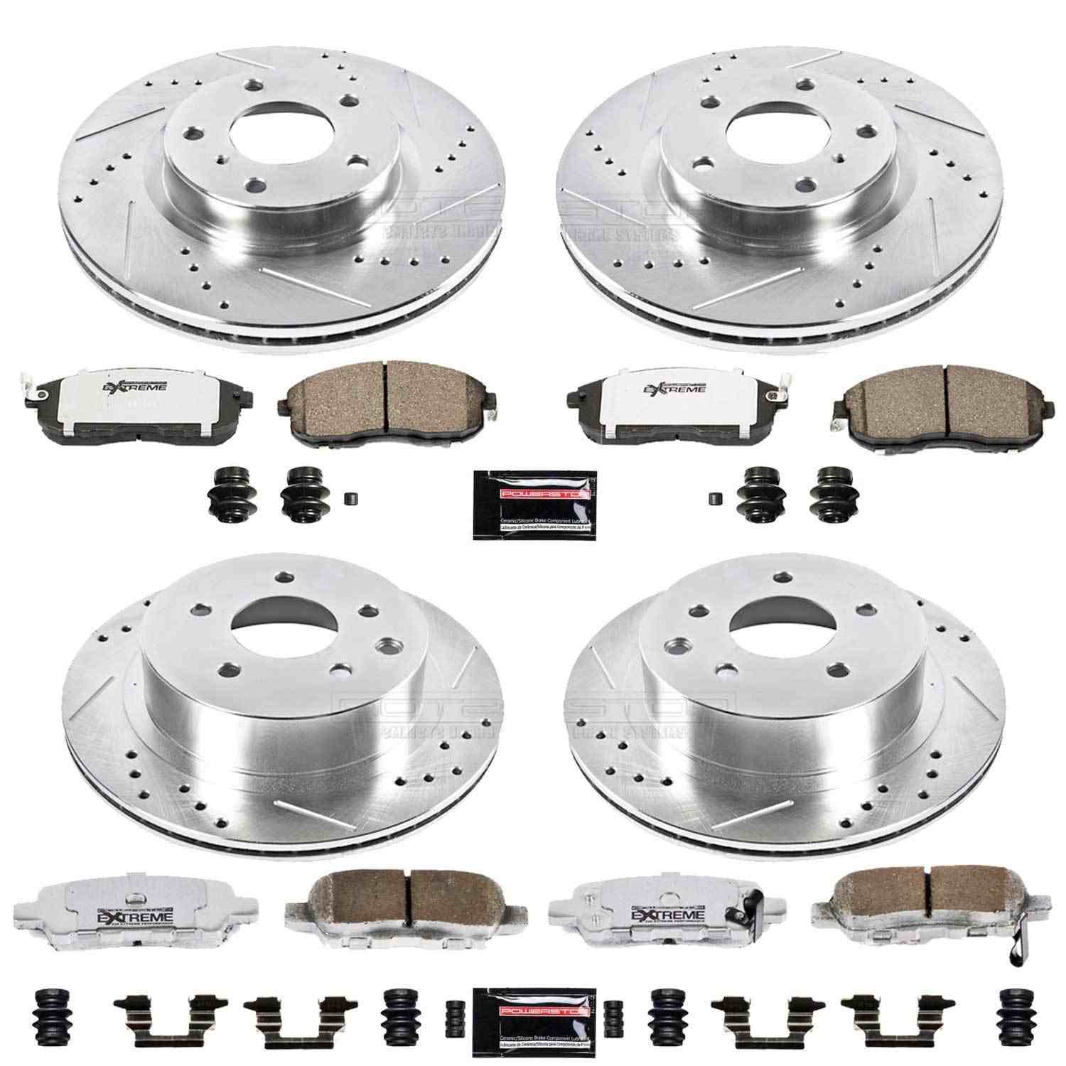 Power Stop 03-05 Infiniti G35 Front & Rear Z26 Street Warrior Brake Kit