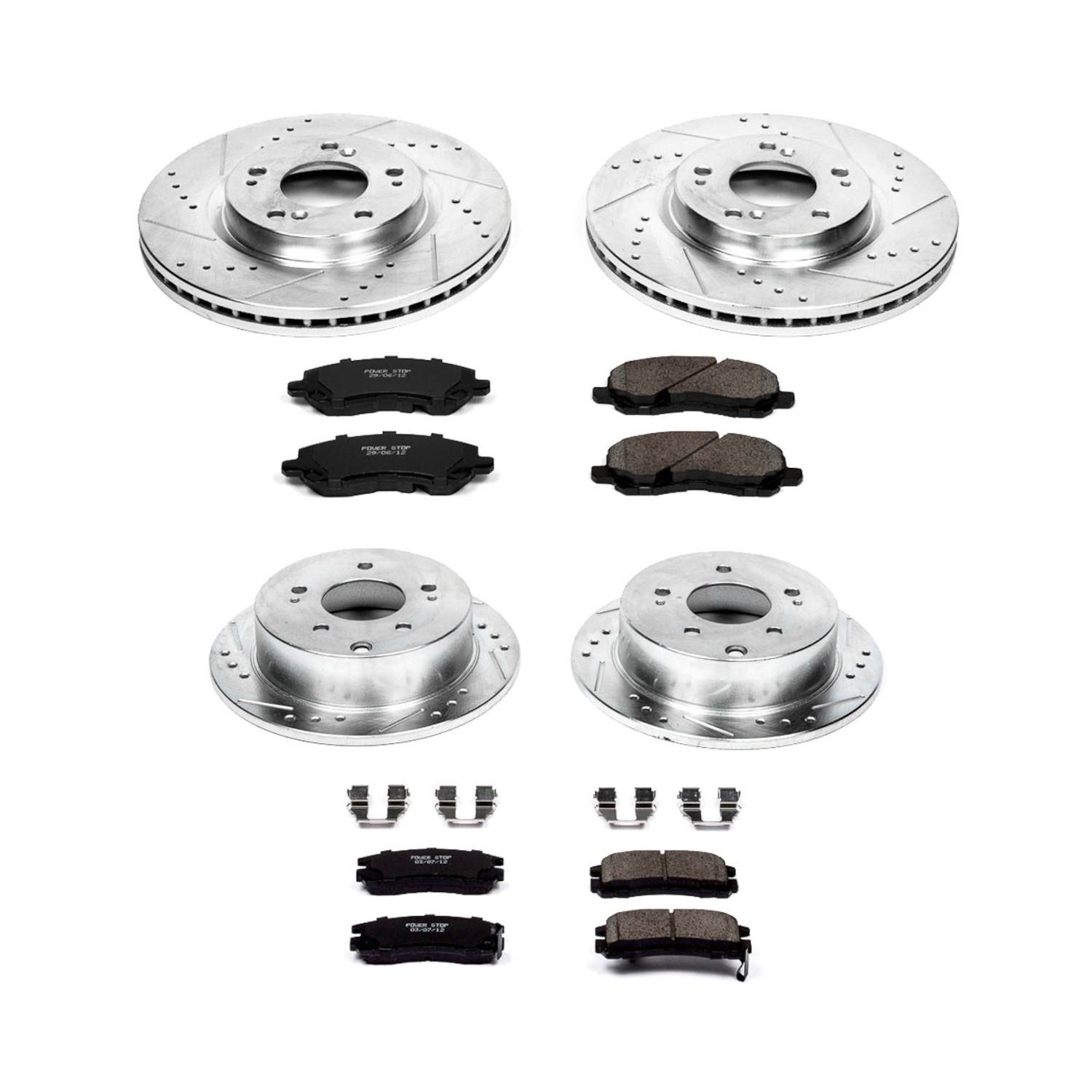 Power Stop 06-12 Mitsubishi Eclipse Front & Rear Z23 Evolution Sport Brake Kit