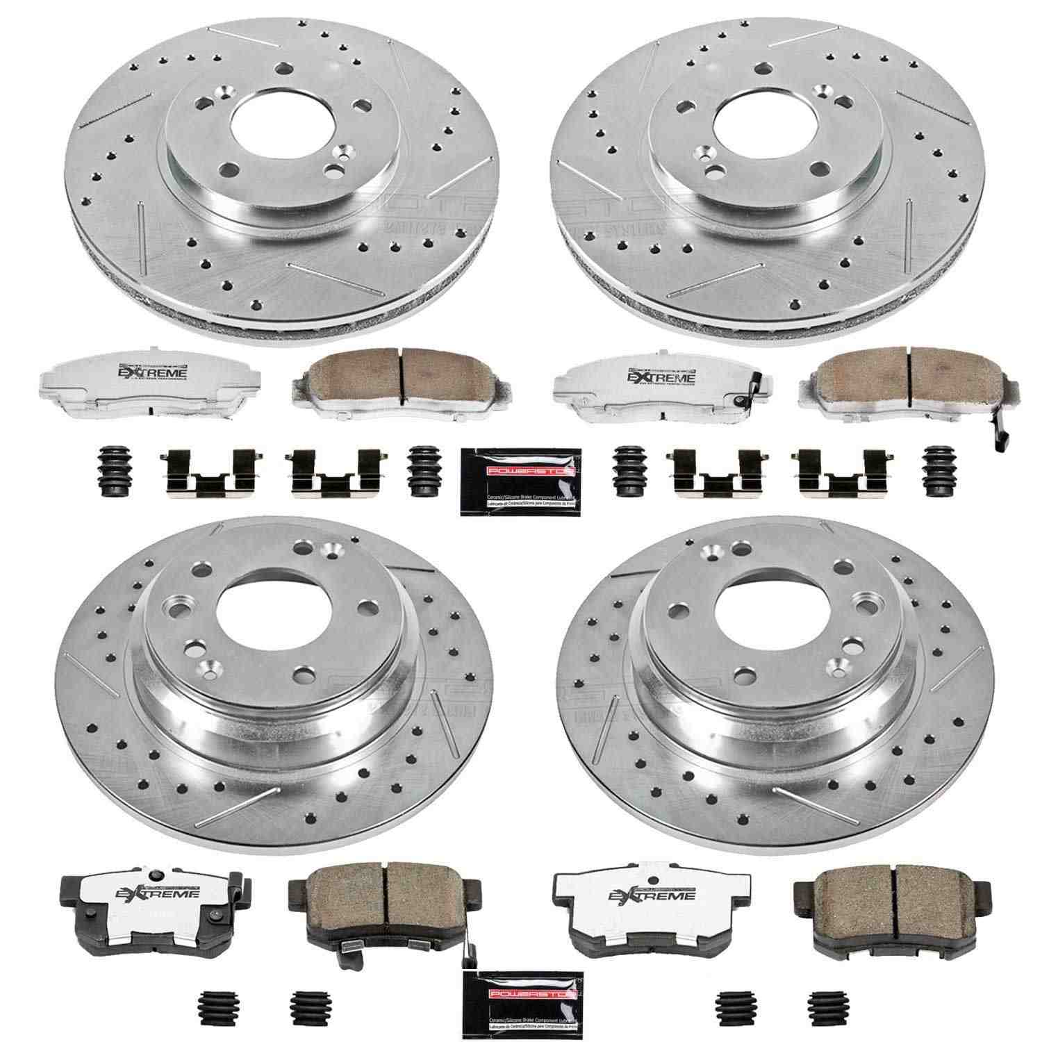 Power Stop 99-01 Acura RL Front & Rear Z26 Street Warrior Brake Kit