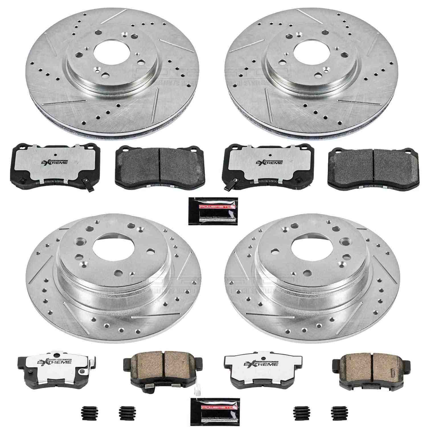Power Stop 04-08 Acura TL Front & Rear Z26 Street Warrior Brake Kit