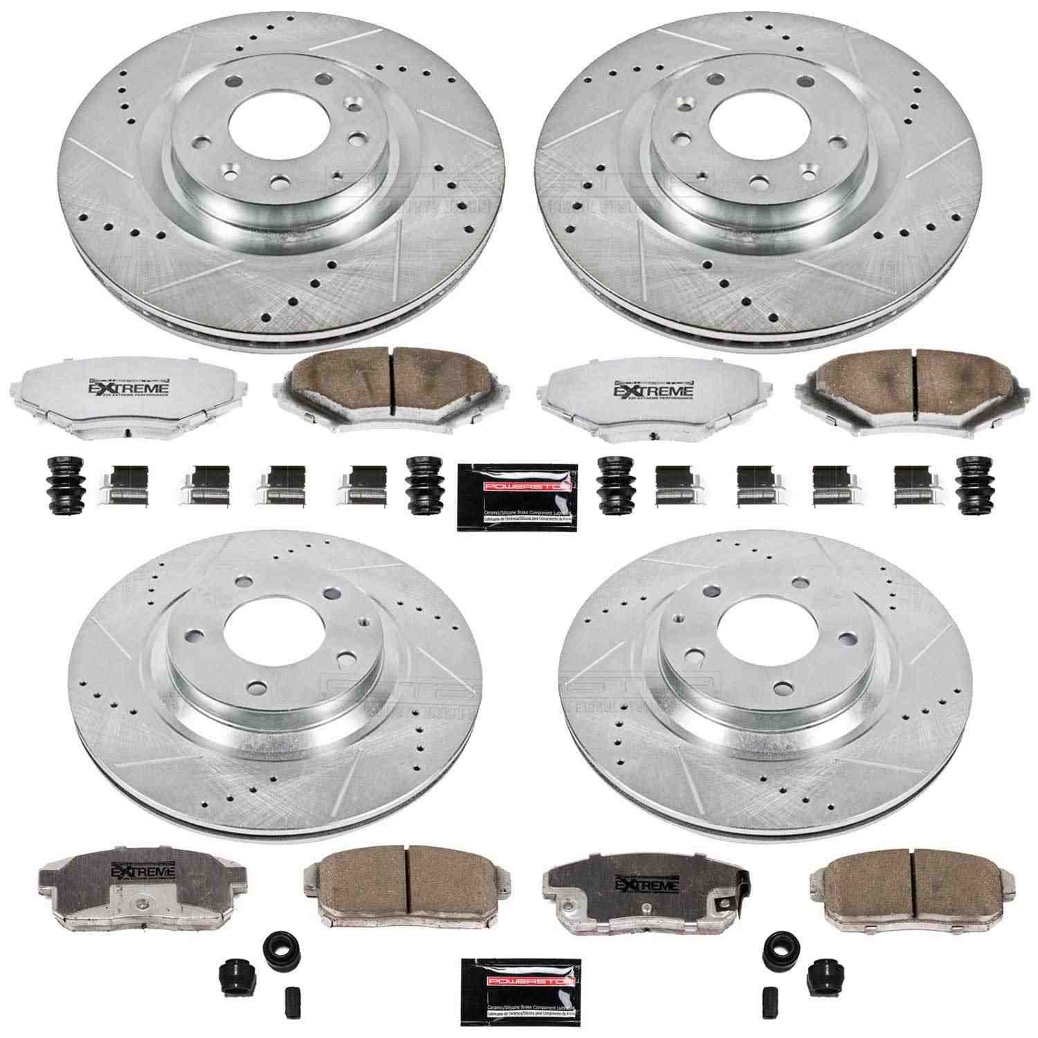Power Stop 04-11 Mazda RX-8 Front & Rear Z26 Street Warrior Brake Kit