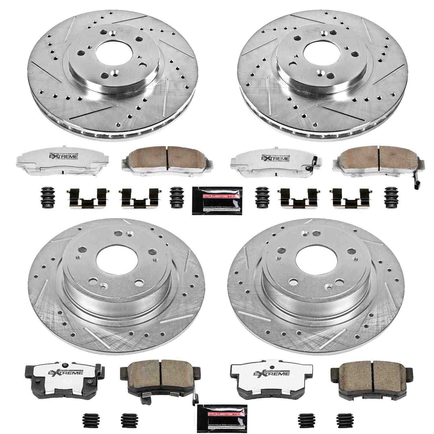 Power Stop 06-07 Honda Accord Front & Rear Z26 Street Warrior Brake Kit
