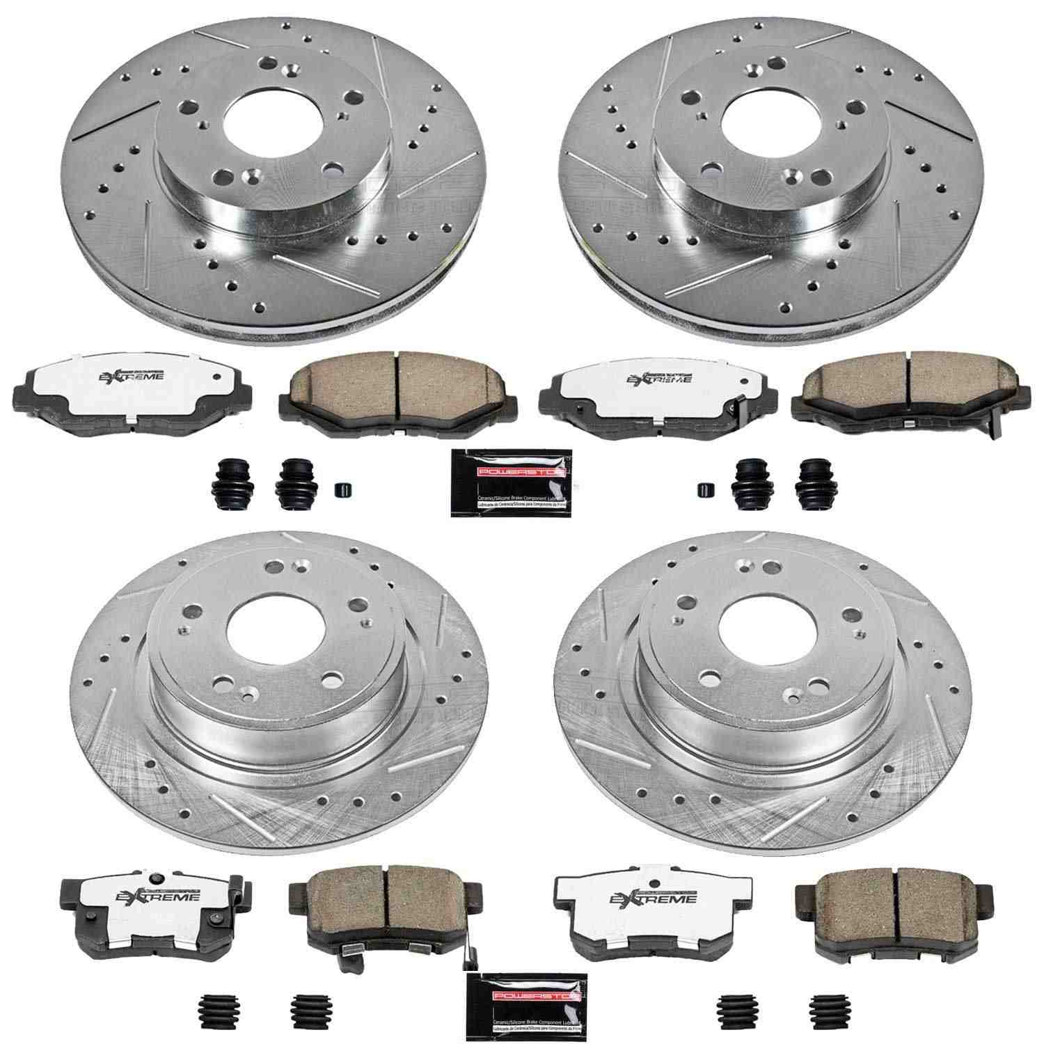 Power Stop 2005 Honda Accord Front & Rear Z26 Street Warrior Brake Kit