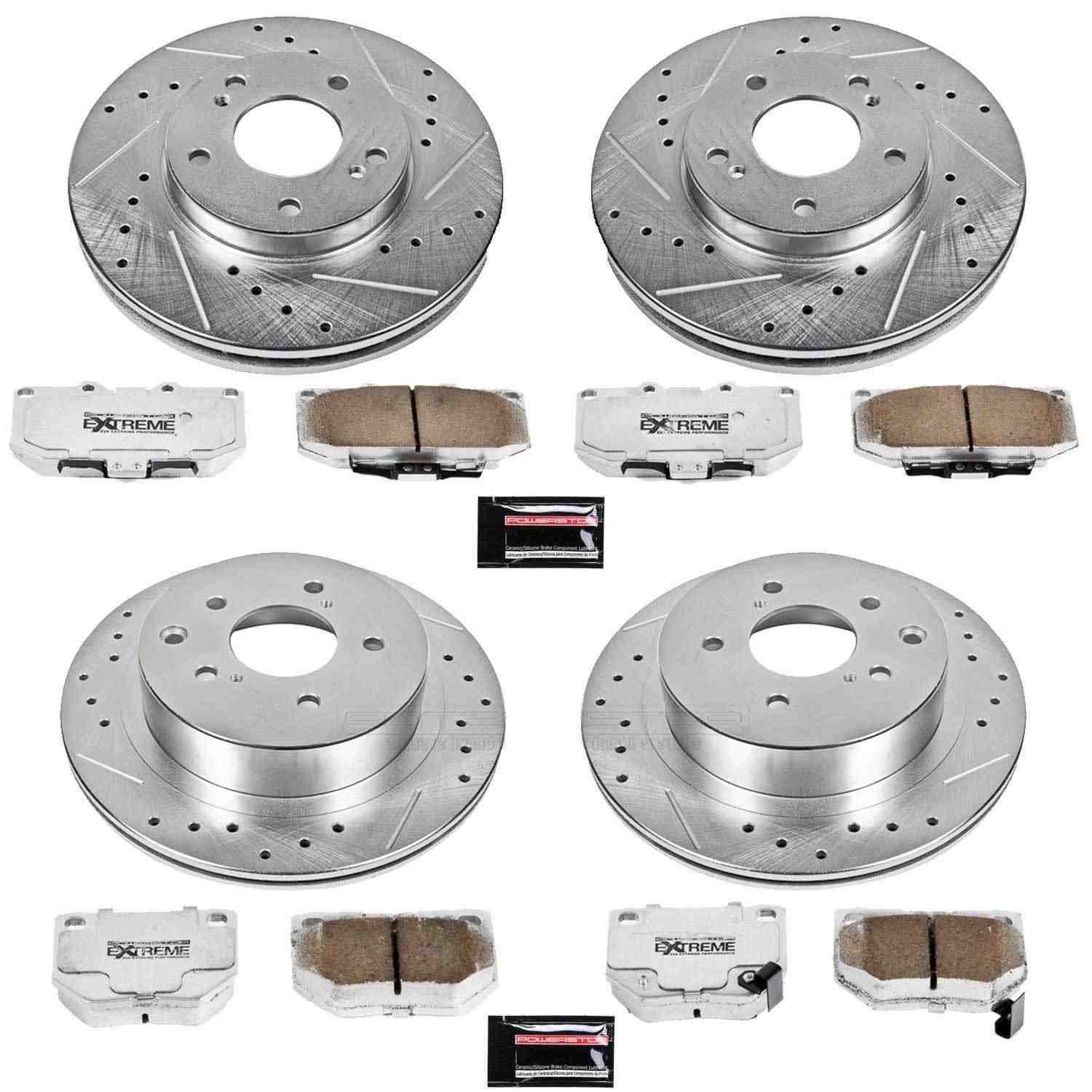 Power Stop 89-96 Nissan 300ZX Front & Rear Z26 Street Warrior Brake Kit