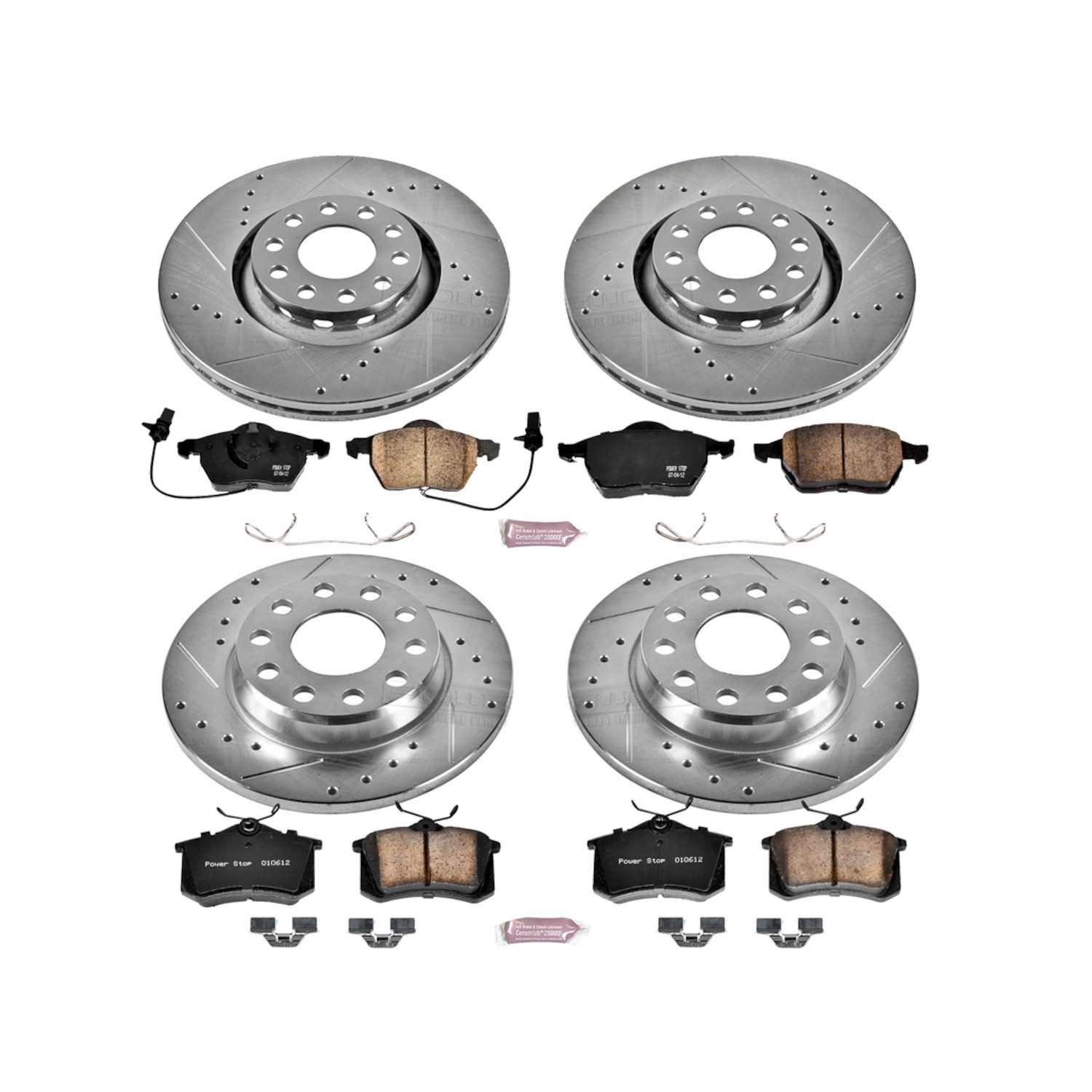 Power Stop 02-05 Audi A4 Front & Rear Z23 Evolution Sport Brake Kit