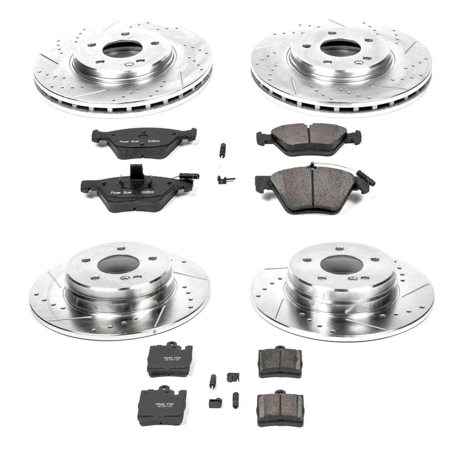 Power Stop 01-02 Mercedes-Benz E430 Front & Rear Z23 Evolution Sport Brake Kit