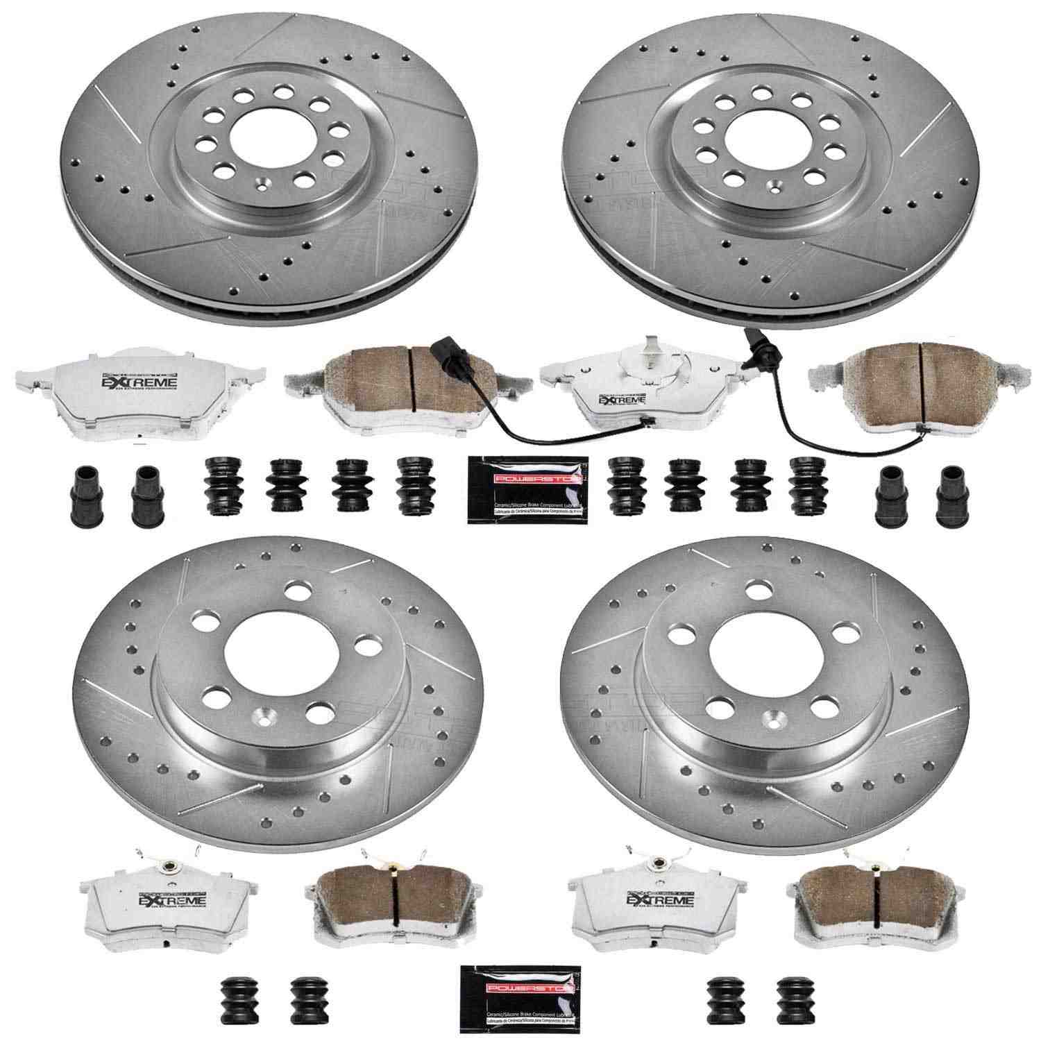 Power Stop 00-06 Audi TT Quattro Front & Rear Z26 Street Warrior Brake Kit