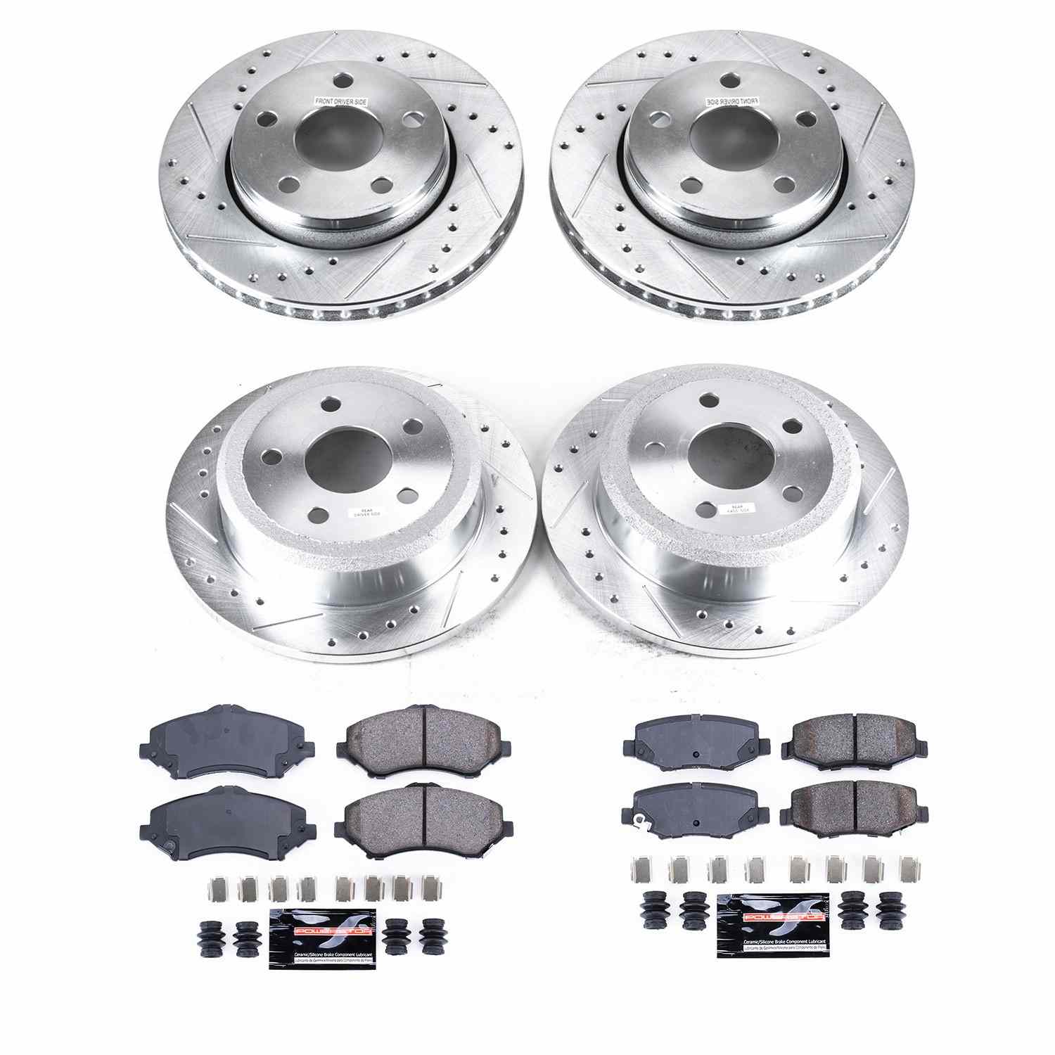 Power Stop 07-17 Jeep Wrangler Front & Rear Z23 Evolution Sport Brake Kit