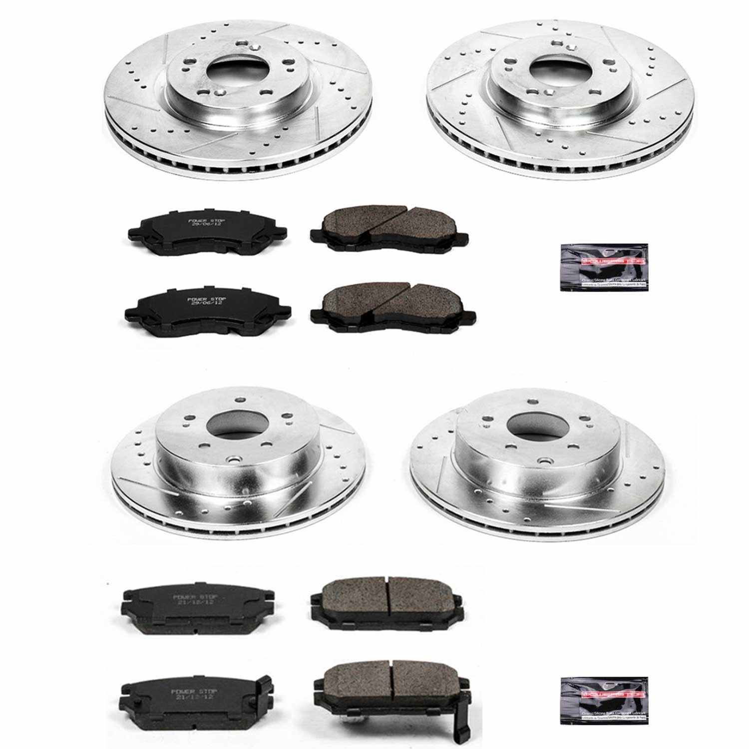 Power Stop 06-12 Mitsubishi Eclipse Front & Rear Z23 Evolution Sport Brake Kit