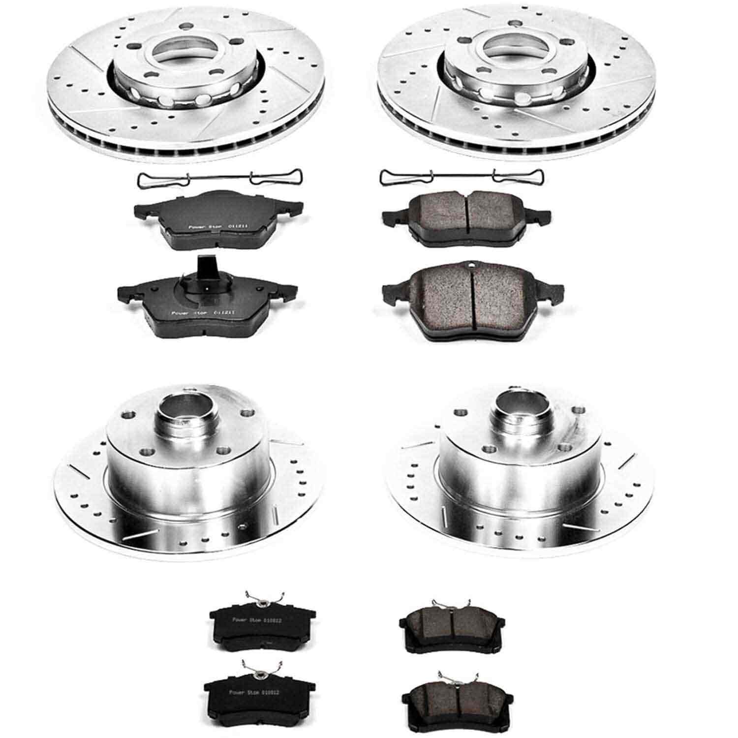 Power Stop 97-98 Audi A4 Front & Rear Z23 Evolution Sport Brake Kit