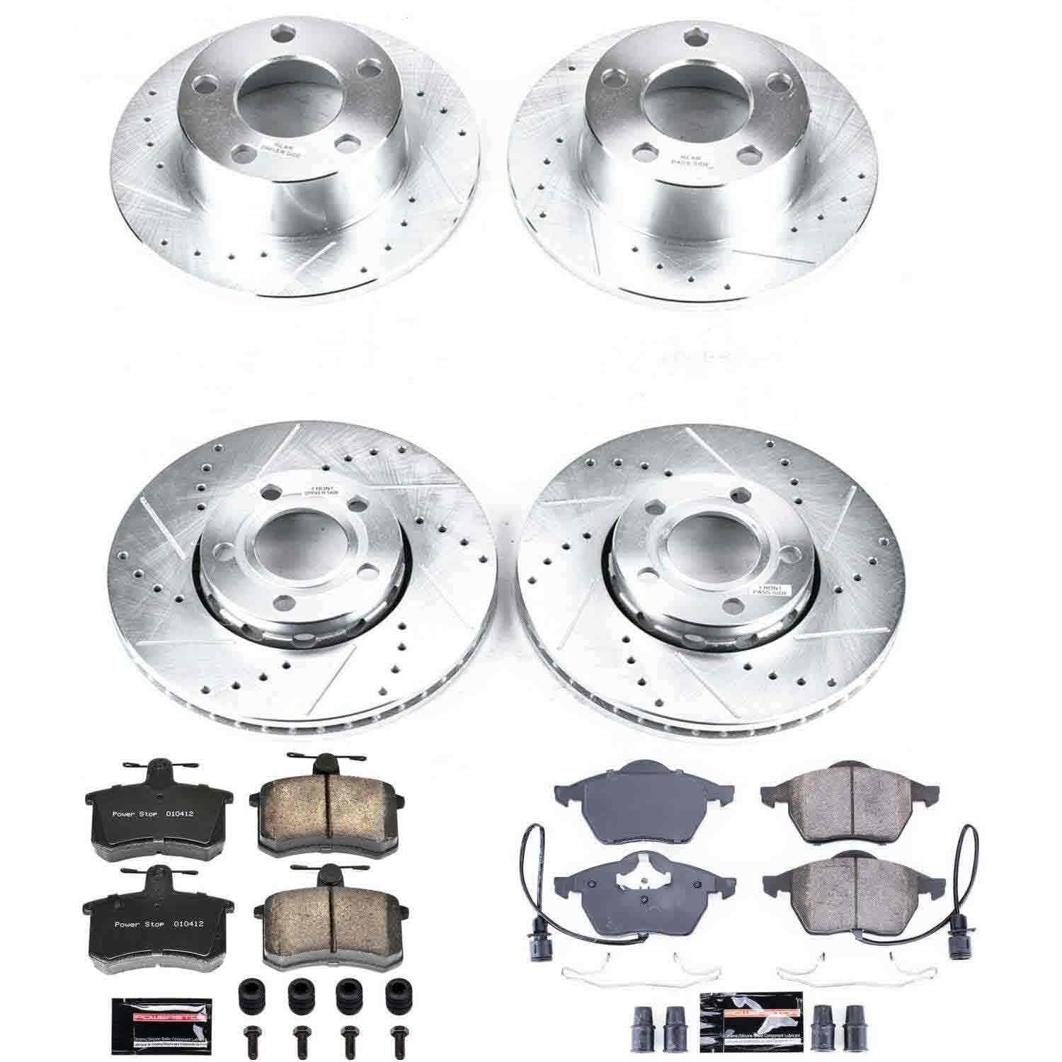 Power Stop 95-97 Audi A6 Front & Rear Z23 Evolution Sport Brake Kit