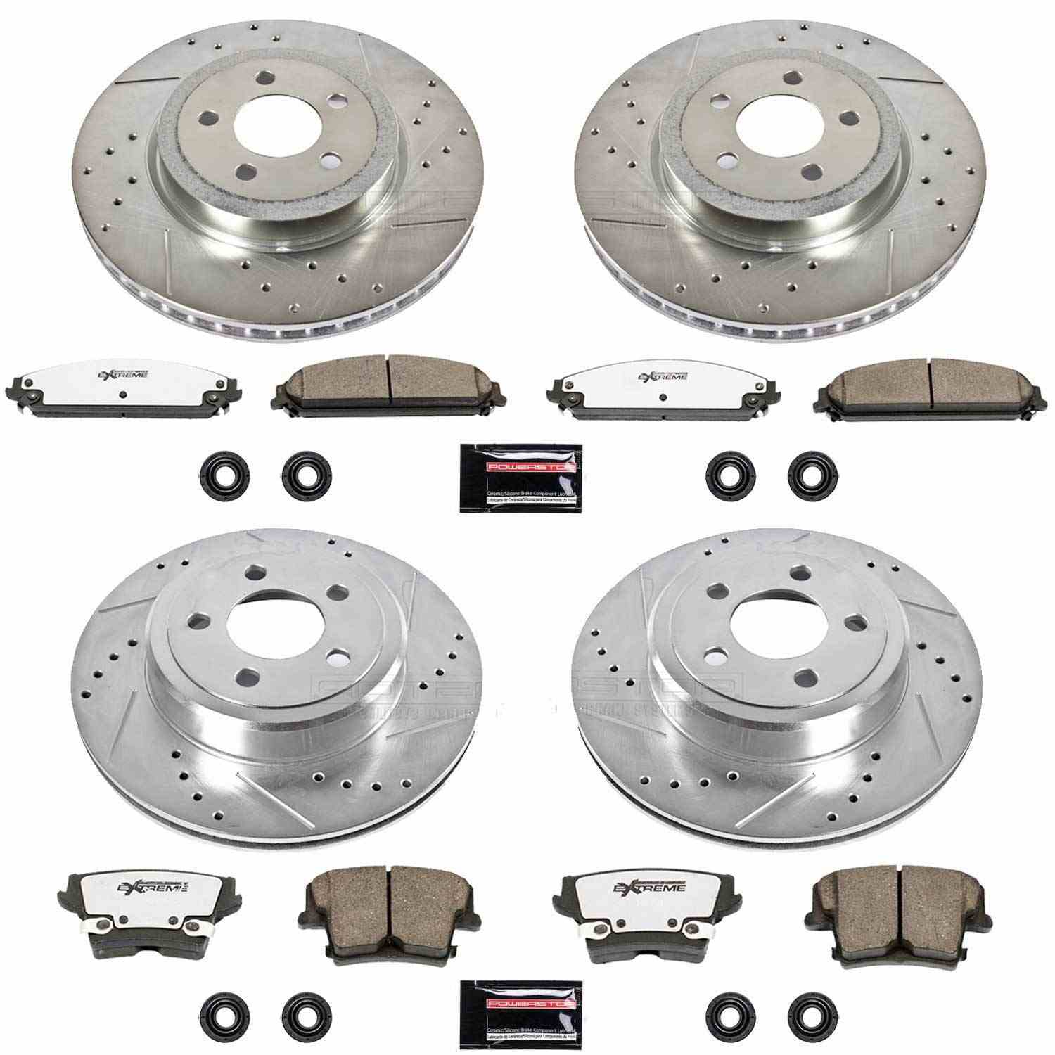 Power Stop 05-18 Chrysler 300 Front & Rear Z26 Street Warrior Brake Kit