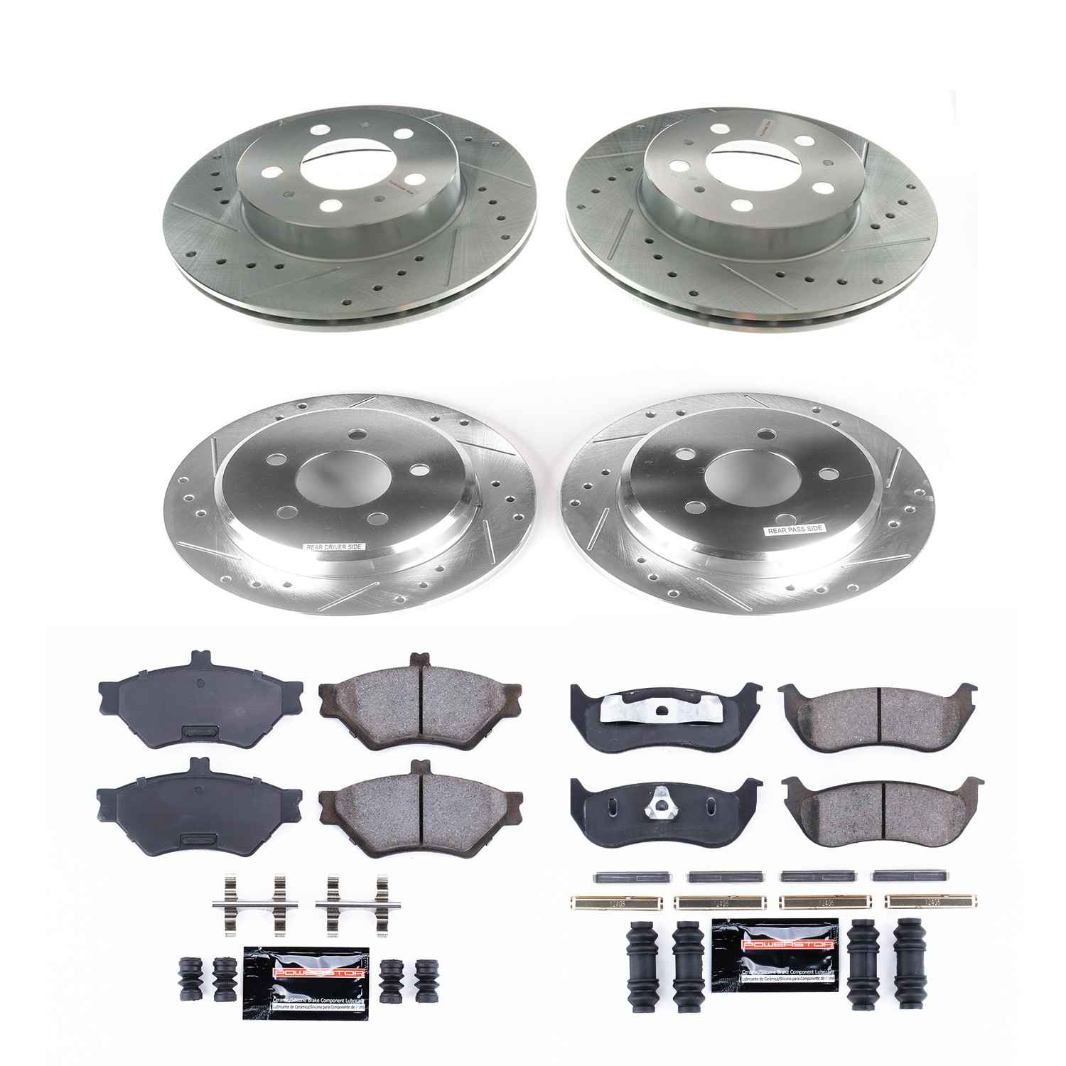 Power Stop 96-97 Ford Crown Victoria Front & Rear Z23 Evolution Sport Brake Kit