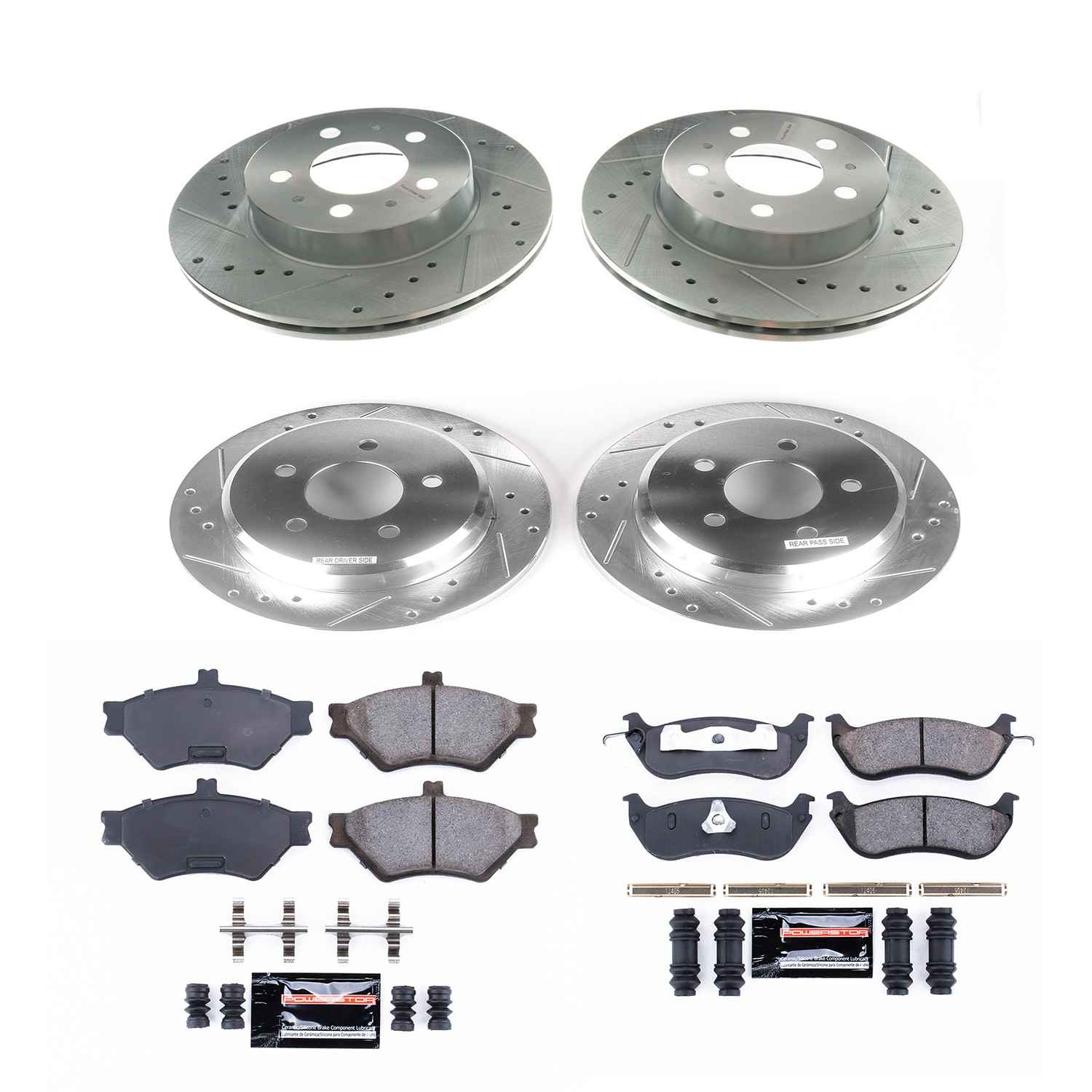 Power Stop 96-97 Ford Crown Victoria Front & Rear Z23 Evolution Sport Brake Kit