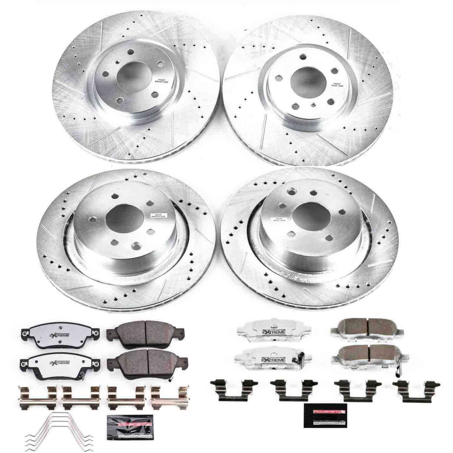 Power Stop 07-08 Infiniti G35 Front & Rear Z26 Street Warrior Brake Kit