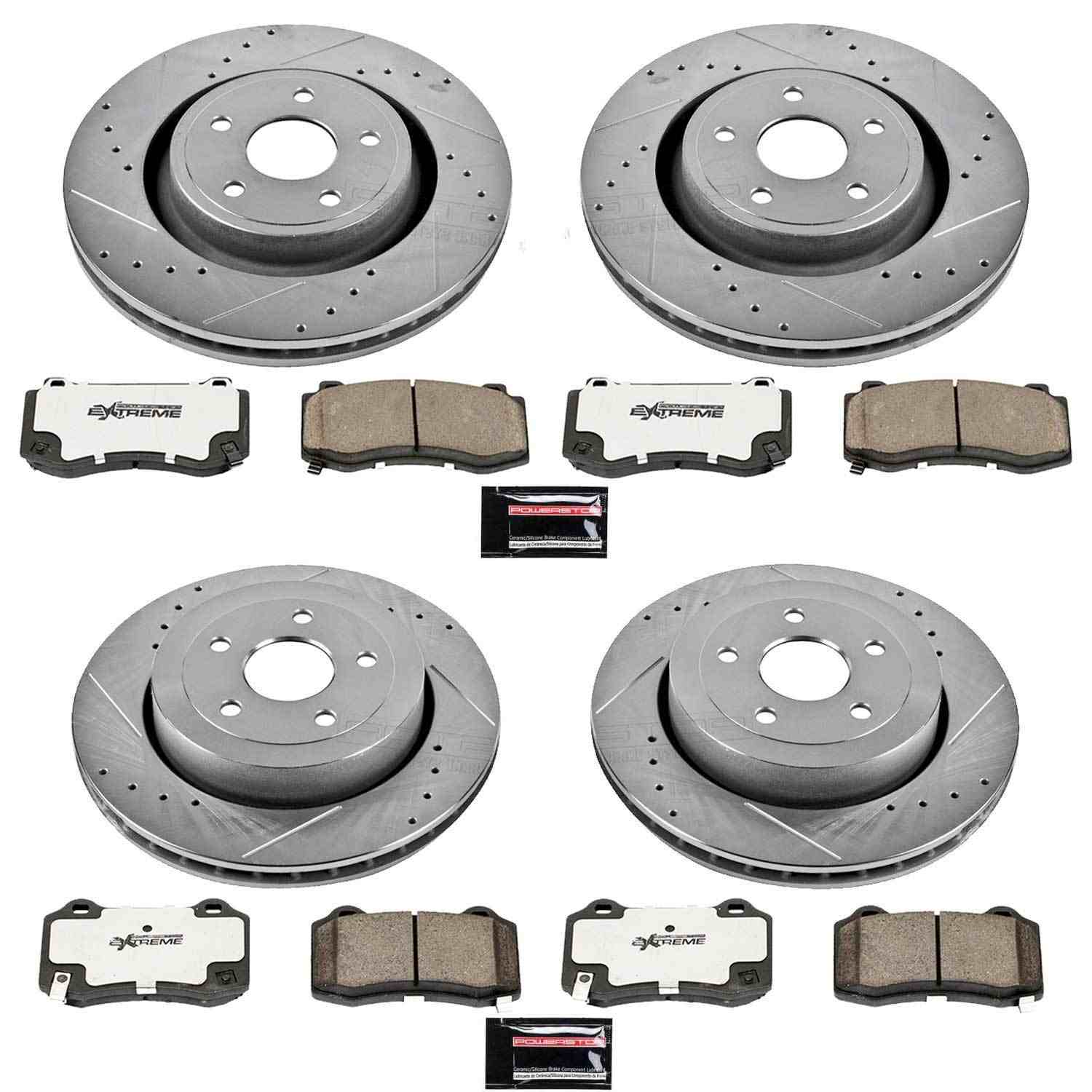 Power Stop 06-10 Jeep Grand Cherokee Front & Rear Z26 Street Warrior Brake Kit