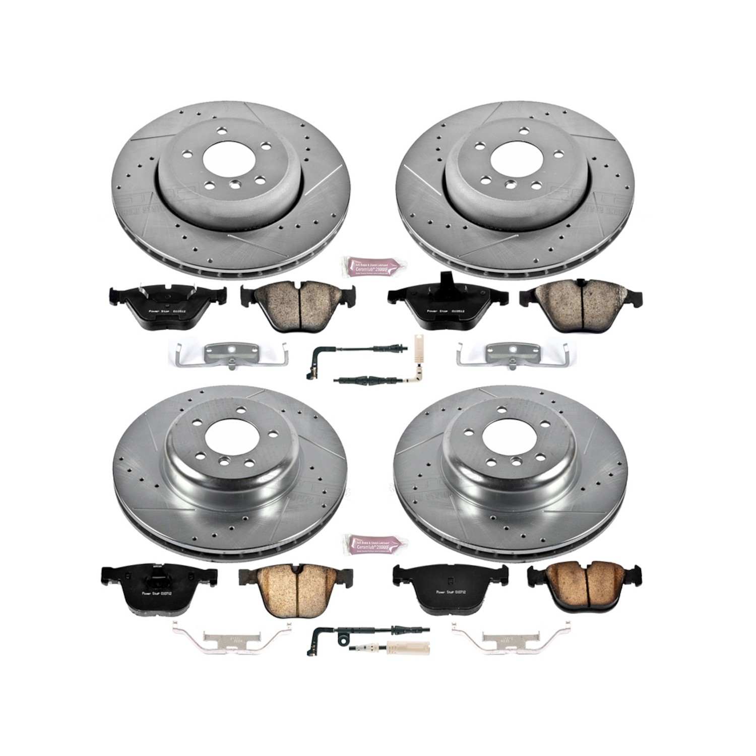Power Stop 08-10 BMW 535i Front & Rear Z23 Evolution Sport Brake Kit