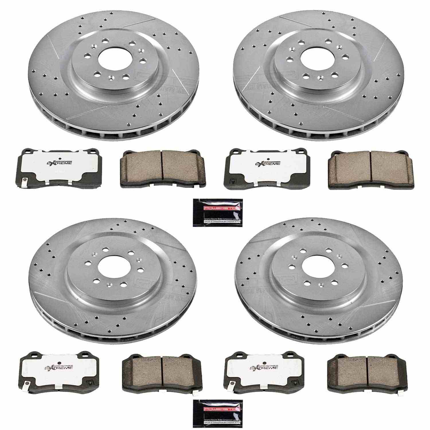 Power Stop 04-07 Cadillac CTS Front & Rear Z26 Street Warrior Brake Kit