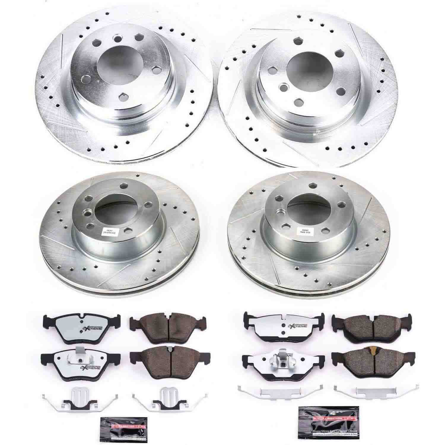 Power Stop 2006 BMW 325i Front & Rear Z26 Street Warrior Brake Kit